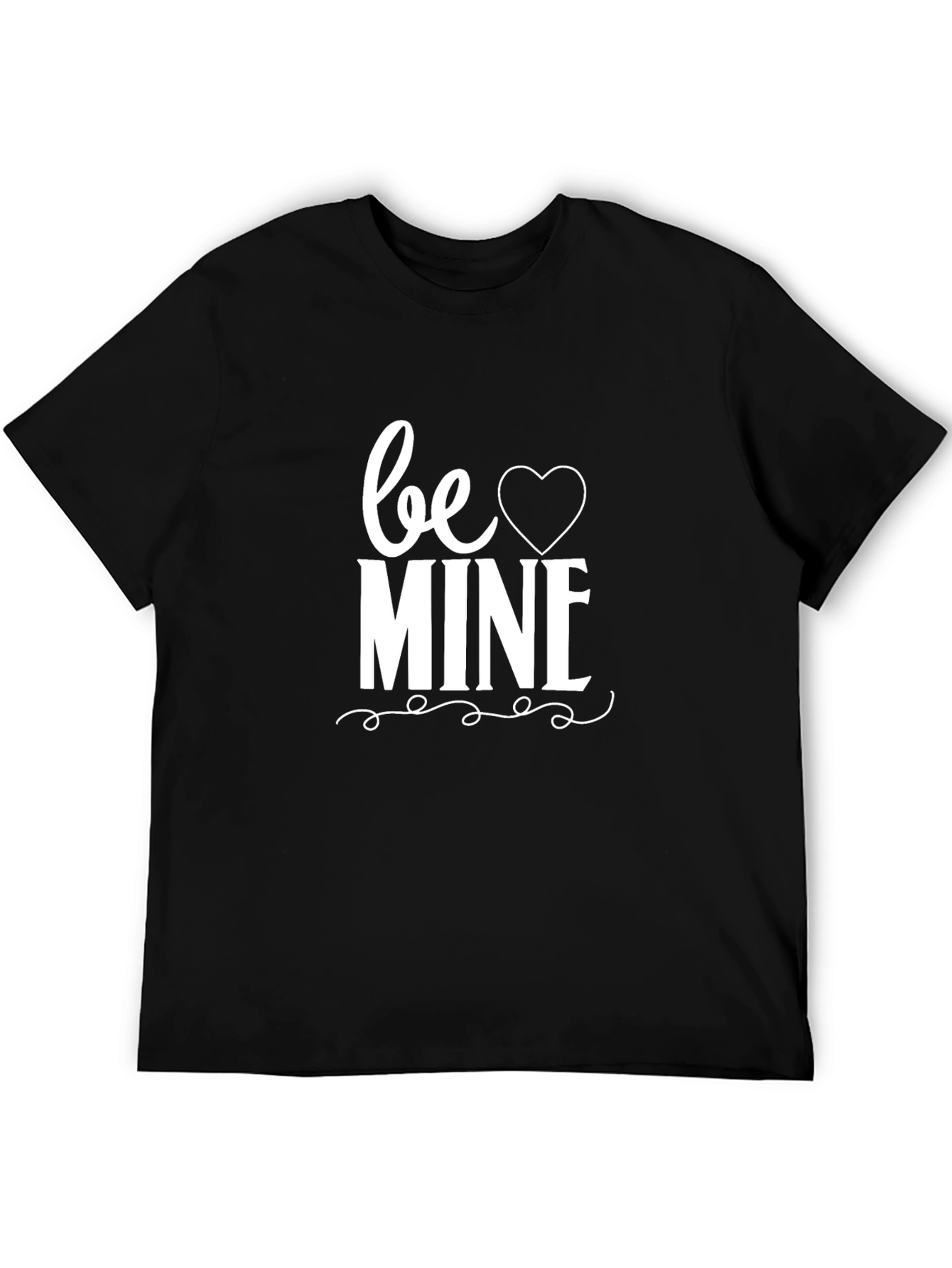 Be Mine Graphic Tee - Valentines Day Black T-Shirt