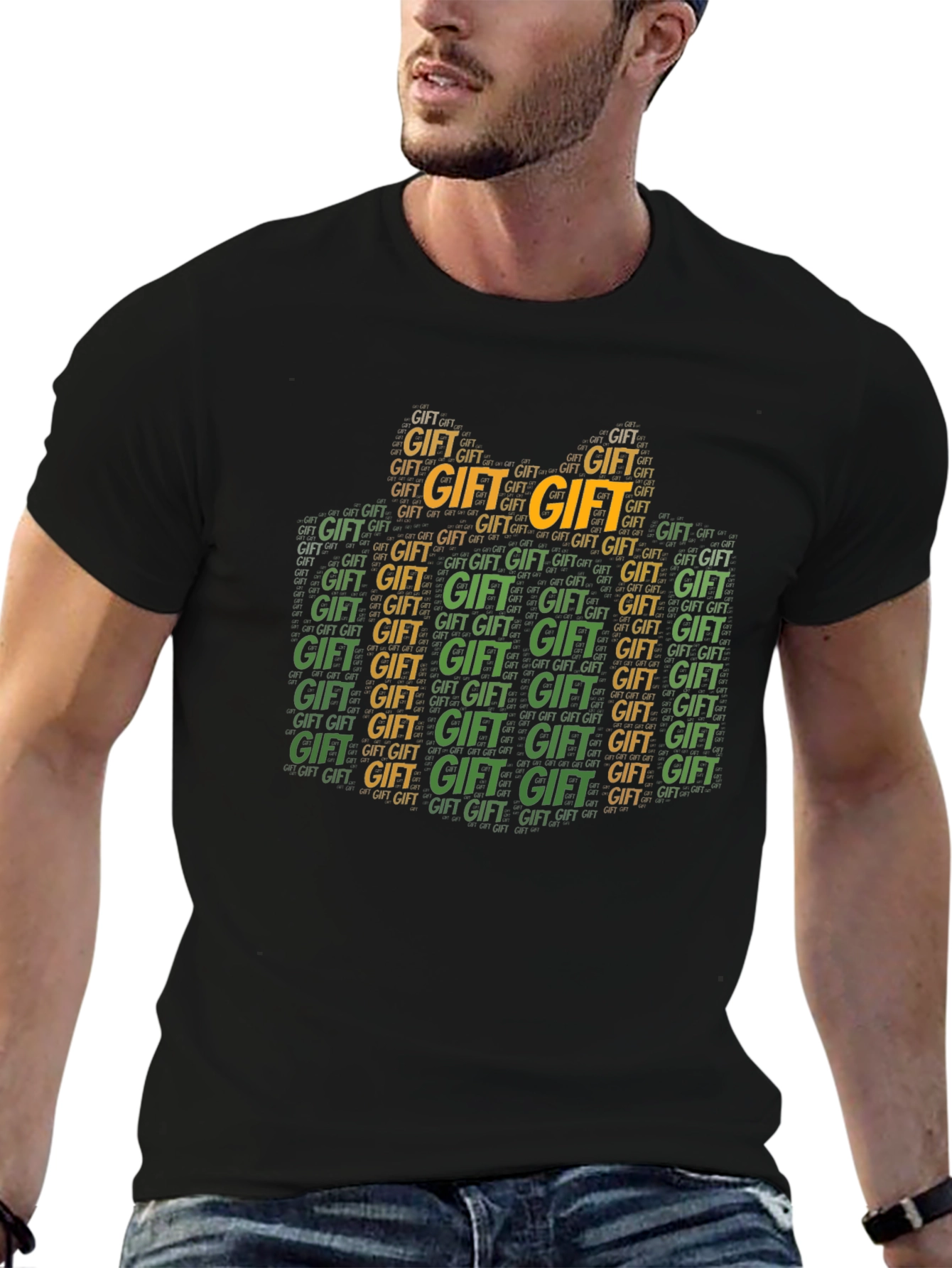 Gift Word Art Black T-Shirt