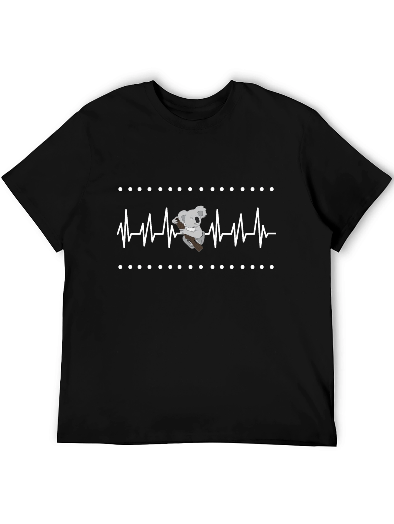 Koala Heartbeat T-Shirt - Black