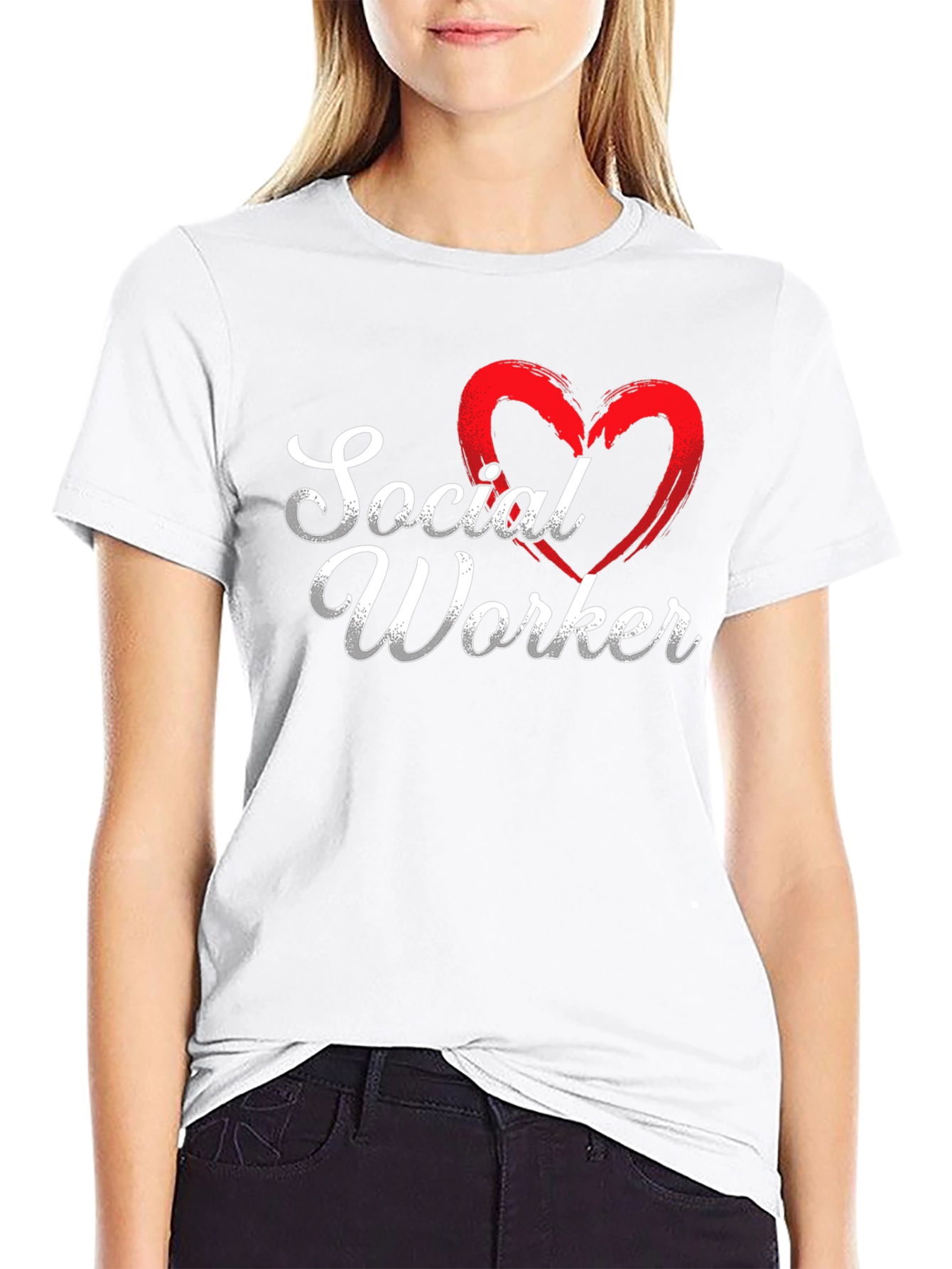 Social Worker Heart Graphic Tee