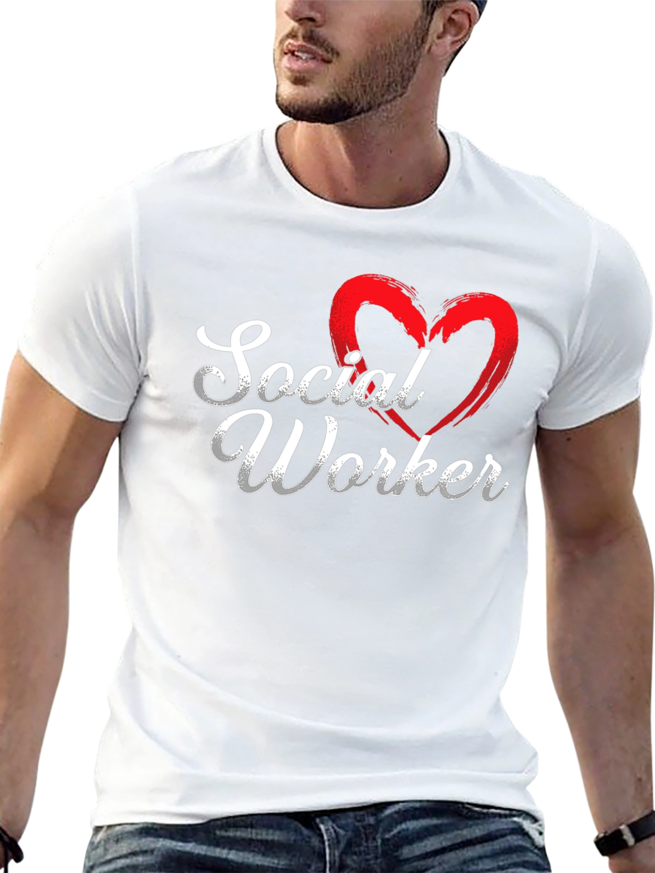 Social Worker Heart Graphic Tee