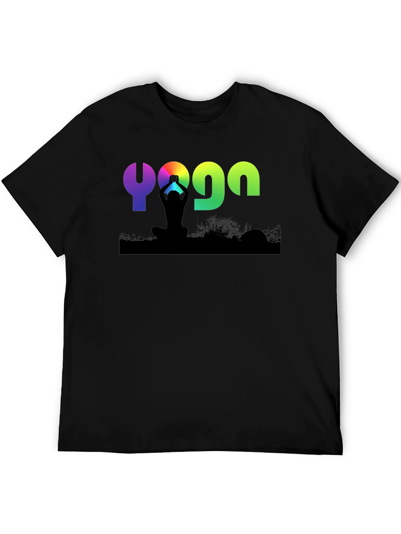 Yoga Silhouette Graphic Tee - Meditation & Fitness