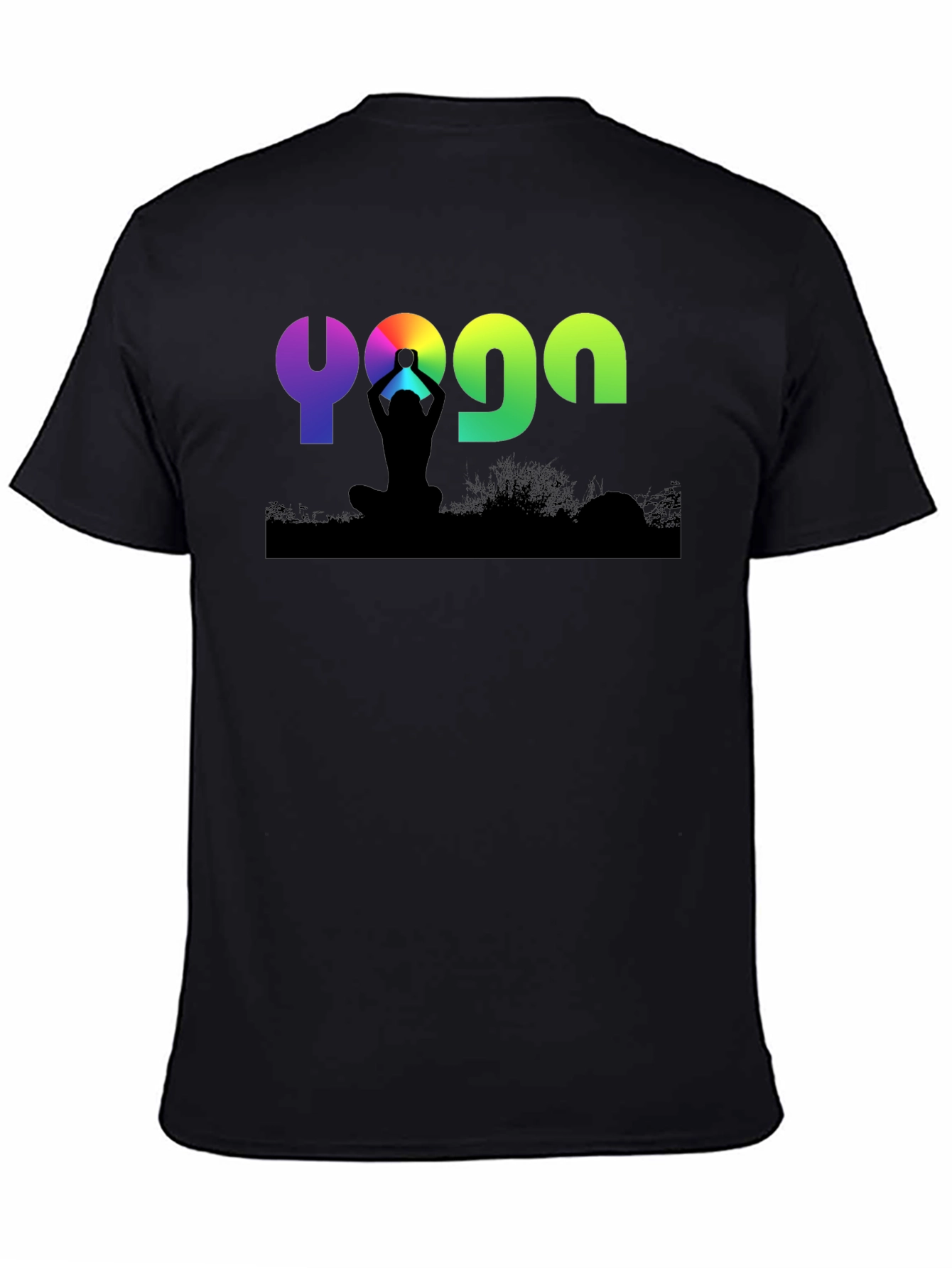 Yoga Silhouette Graphic Tee - Meditation & Fitness