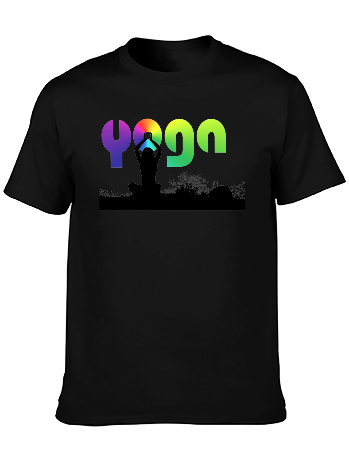 Yoga Silhouette Graphic Tee - Meditation & Fitness