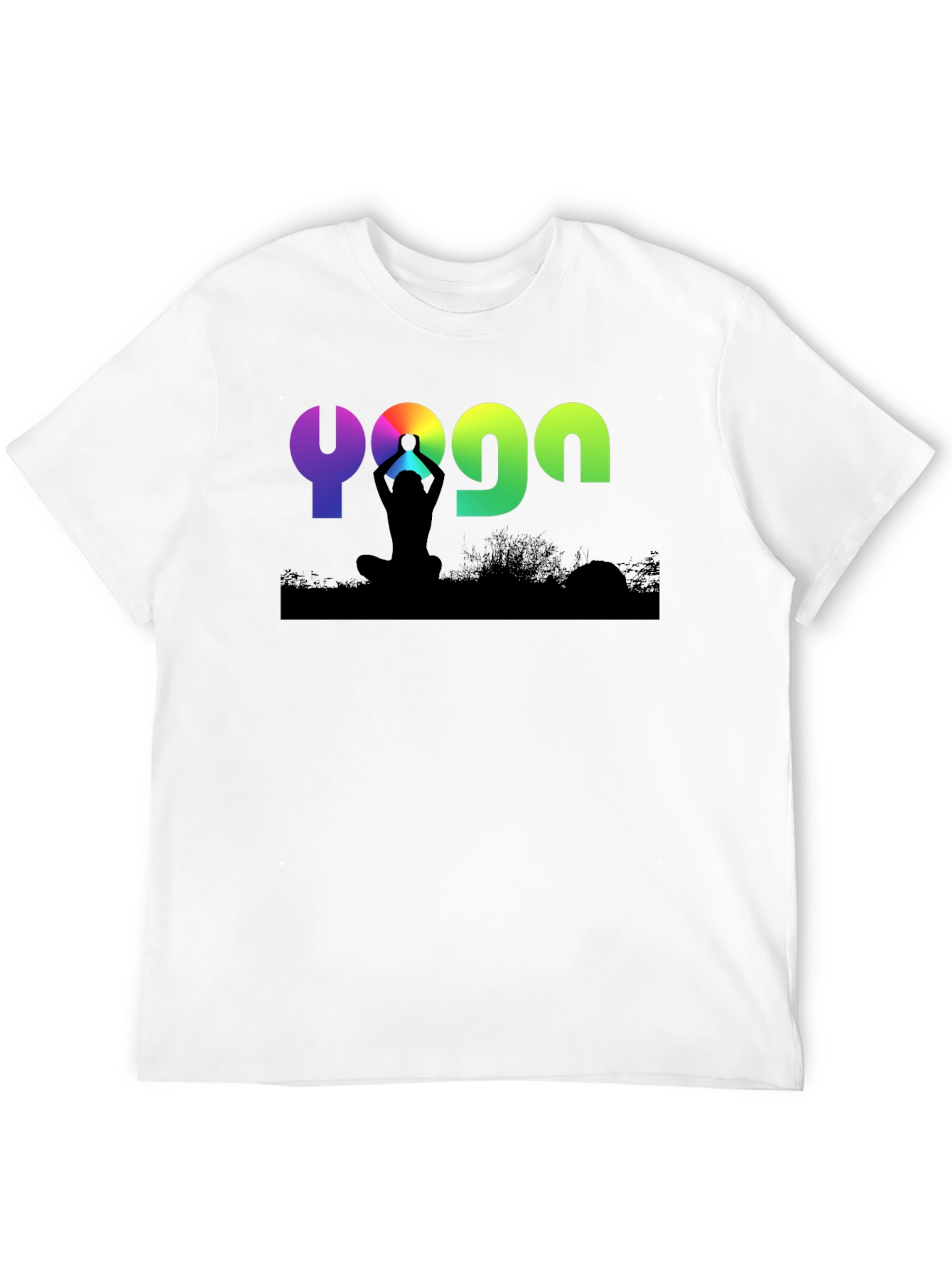 Yoga Silhouette Graphic Tee - Meditation & Fitness