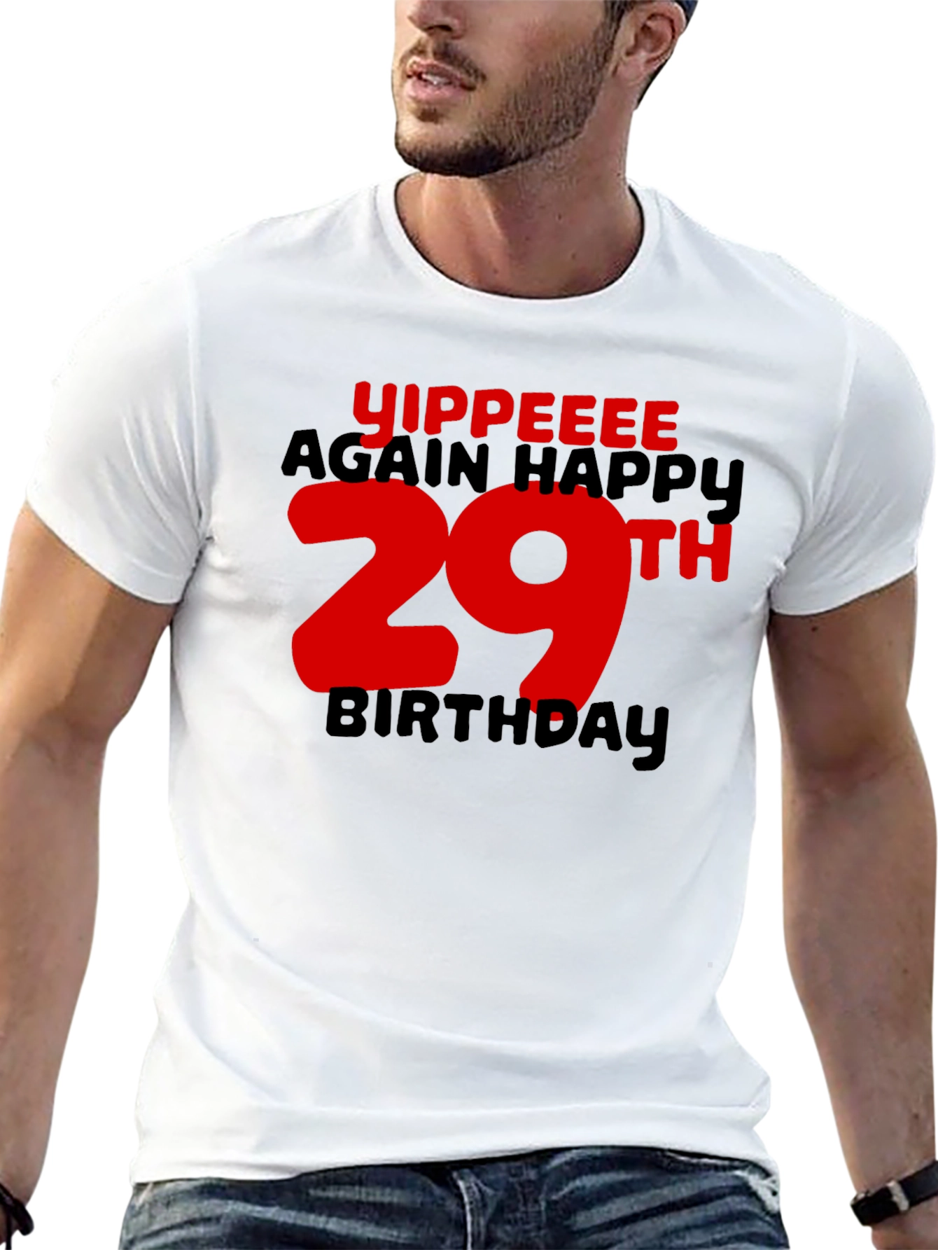 Yippeee 29th Birthday Black T-Shirt
