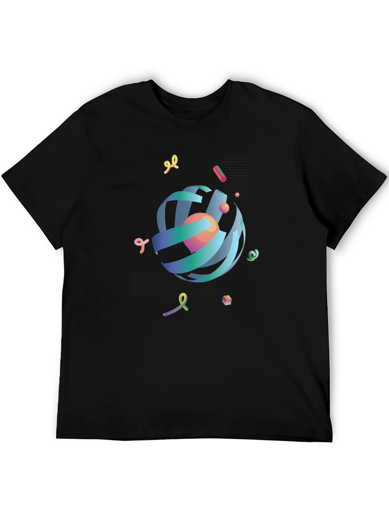 Abstract Graphic Print Crew Neck Tee