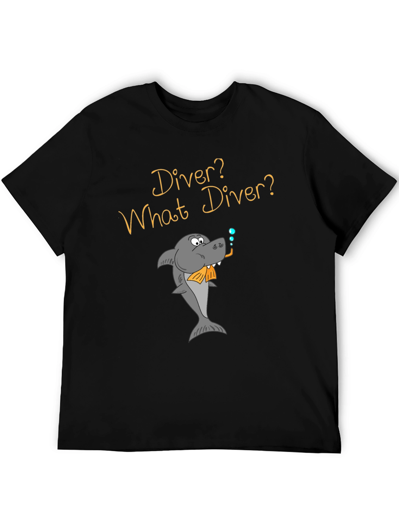 Humorous Diver Shark T-Shirt