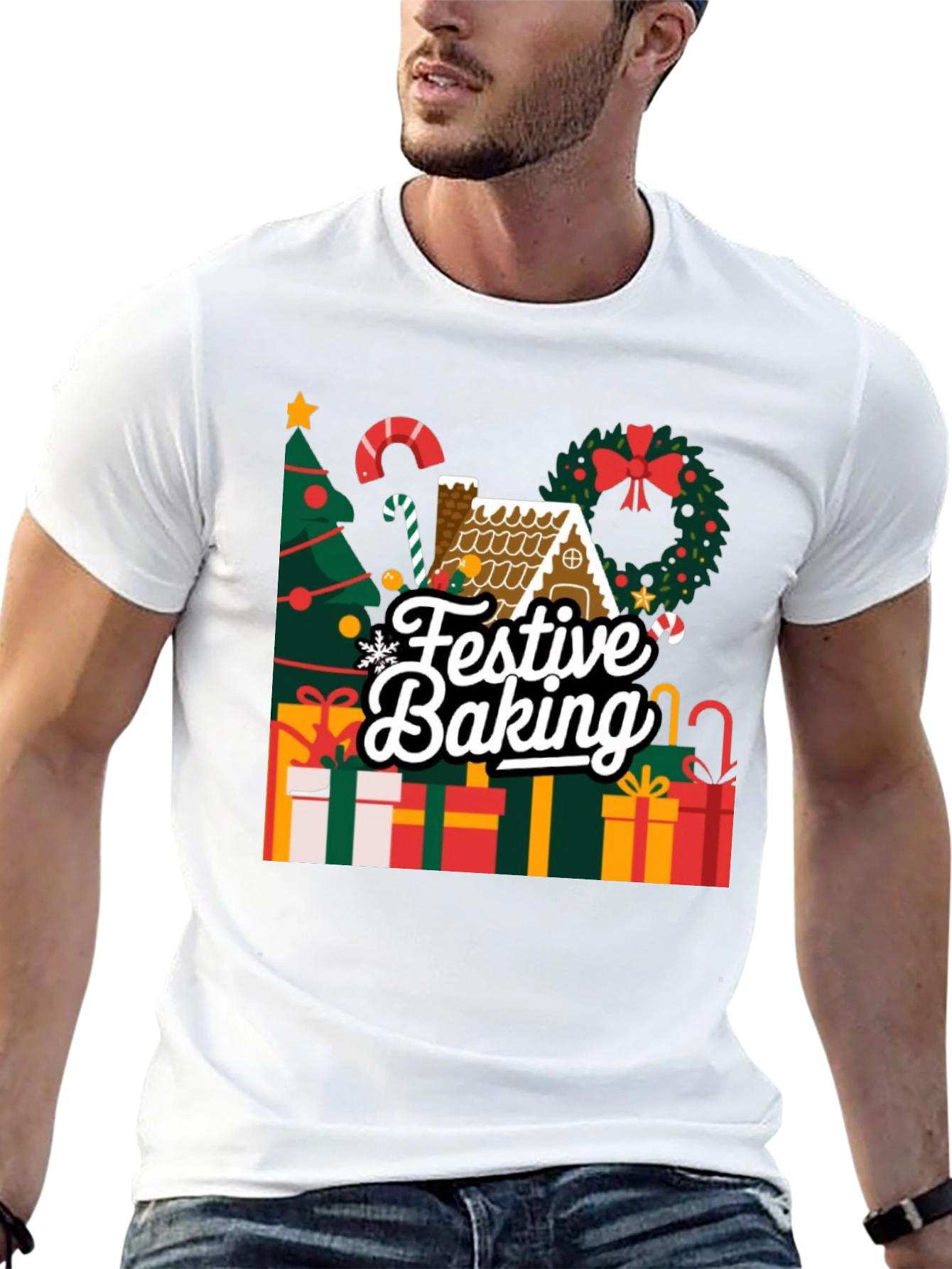 Festive Baking Christmas Holiday Graphic T-Shirt
