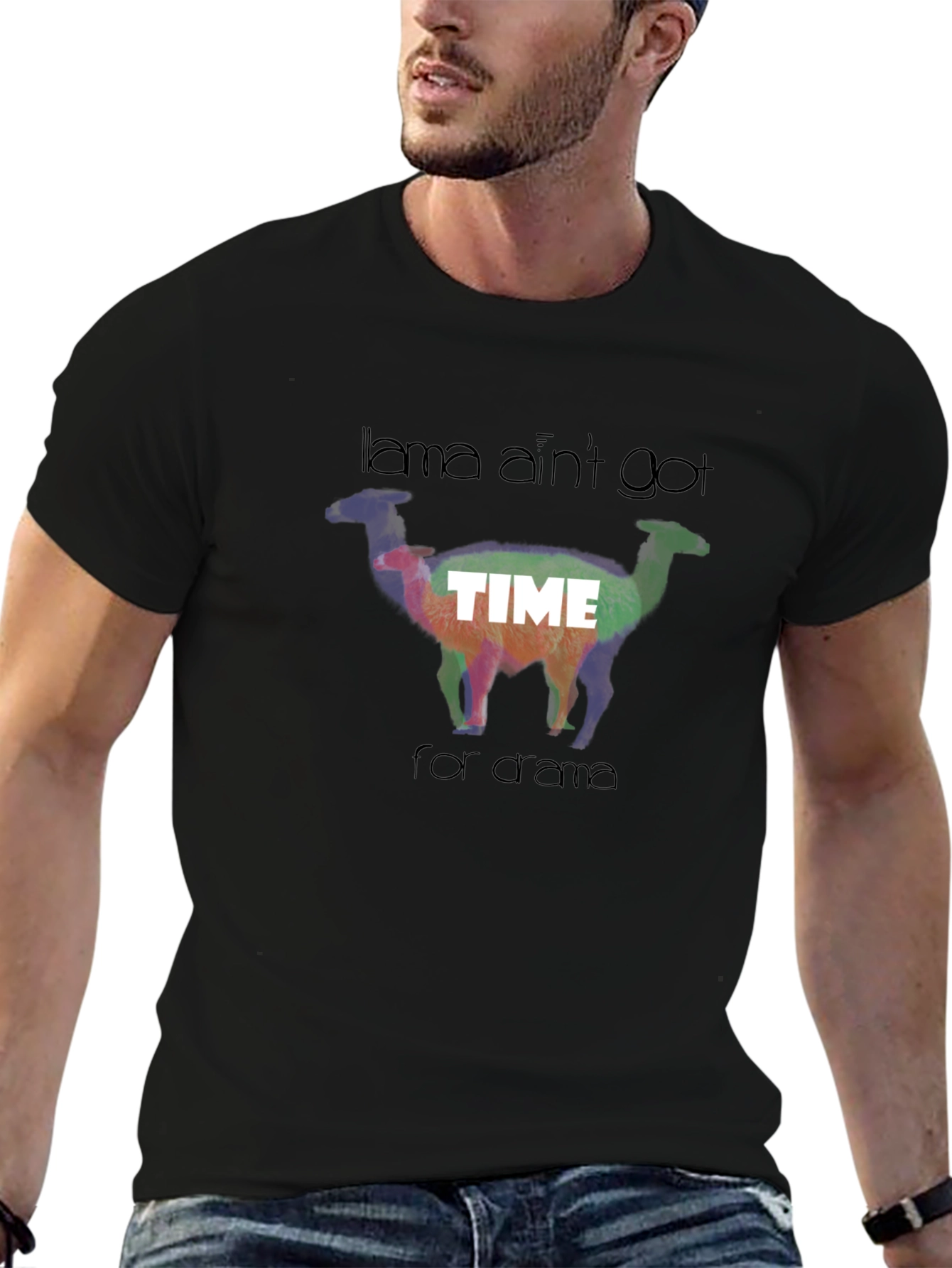 Llama Aint Got Time For Drama Graphic T-Shirt
