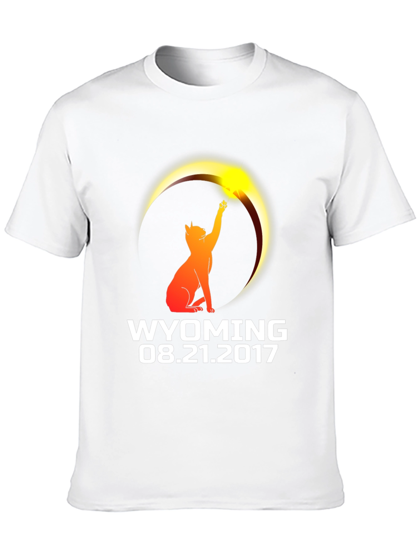 Wyoming Eclipse 2017 Cat T-Shirt