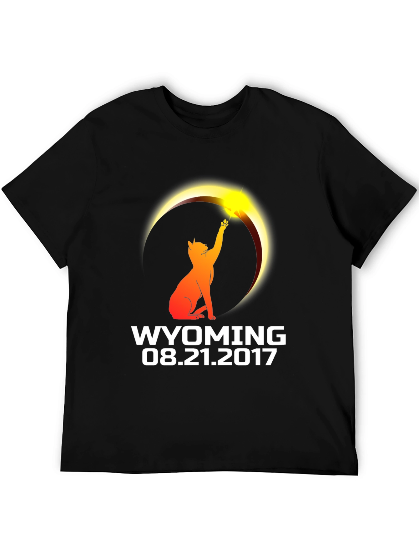 Wyoming Eclipse 2017 Cat T-Shirt