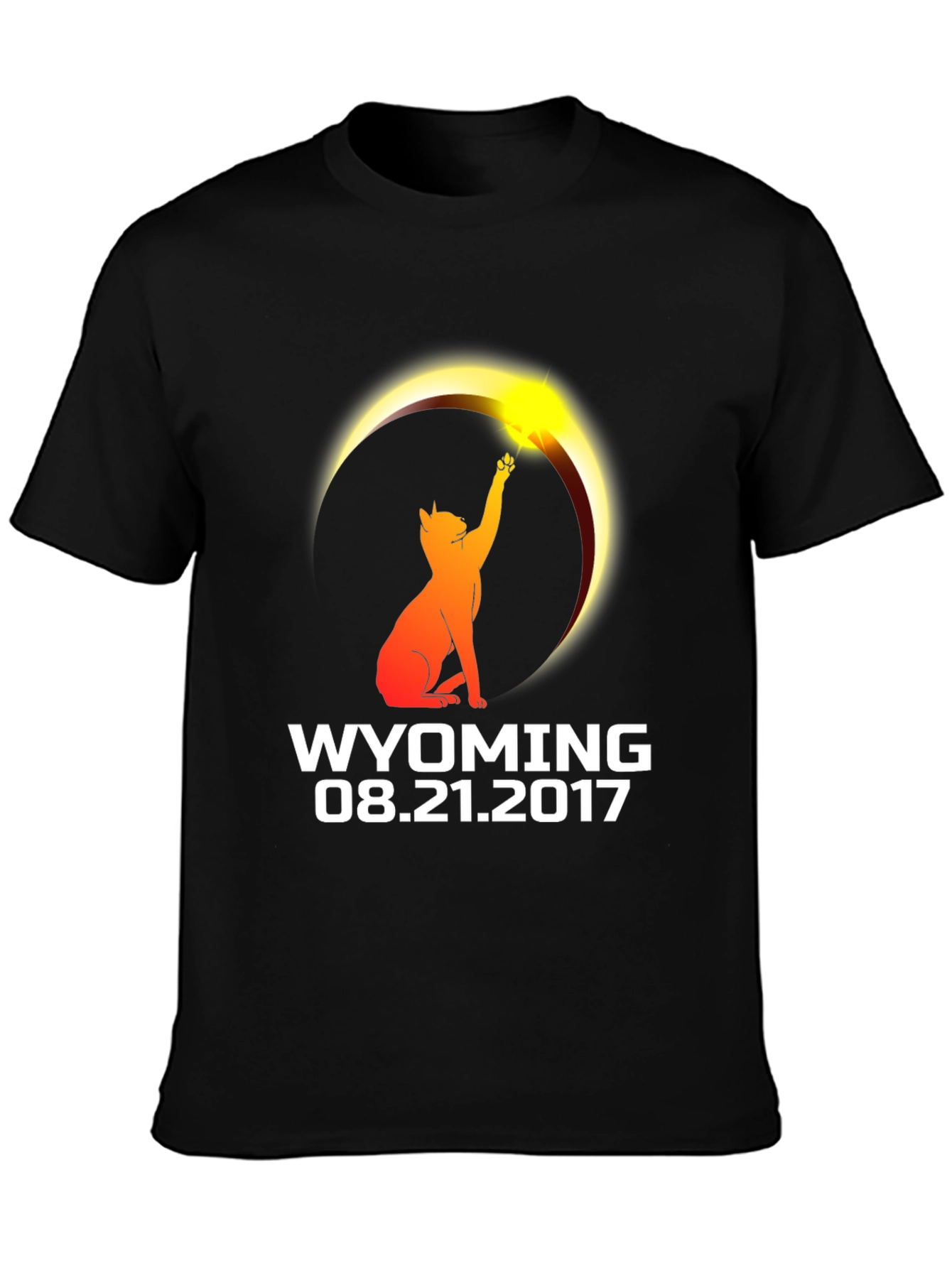 Wyoming Eclipse 2017 Cat T-Shirt