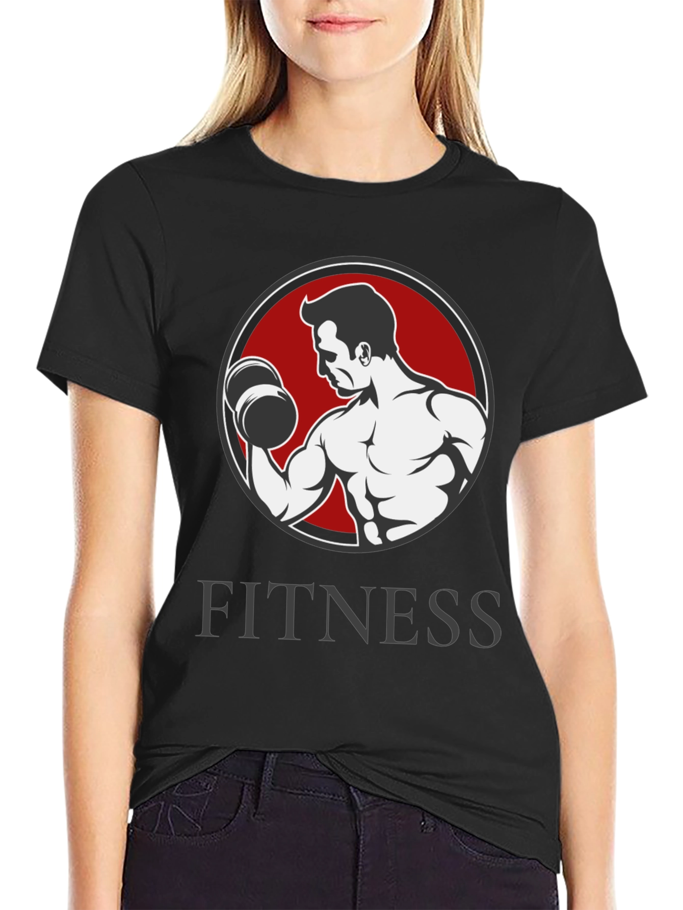 Fitness Graphic T-Shirt - Bodybuilder Design