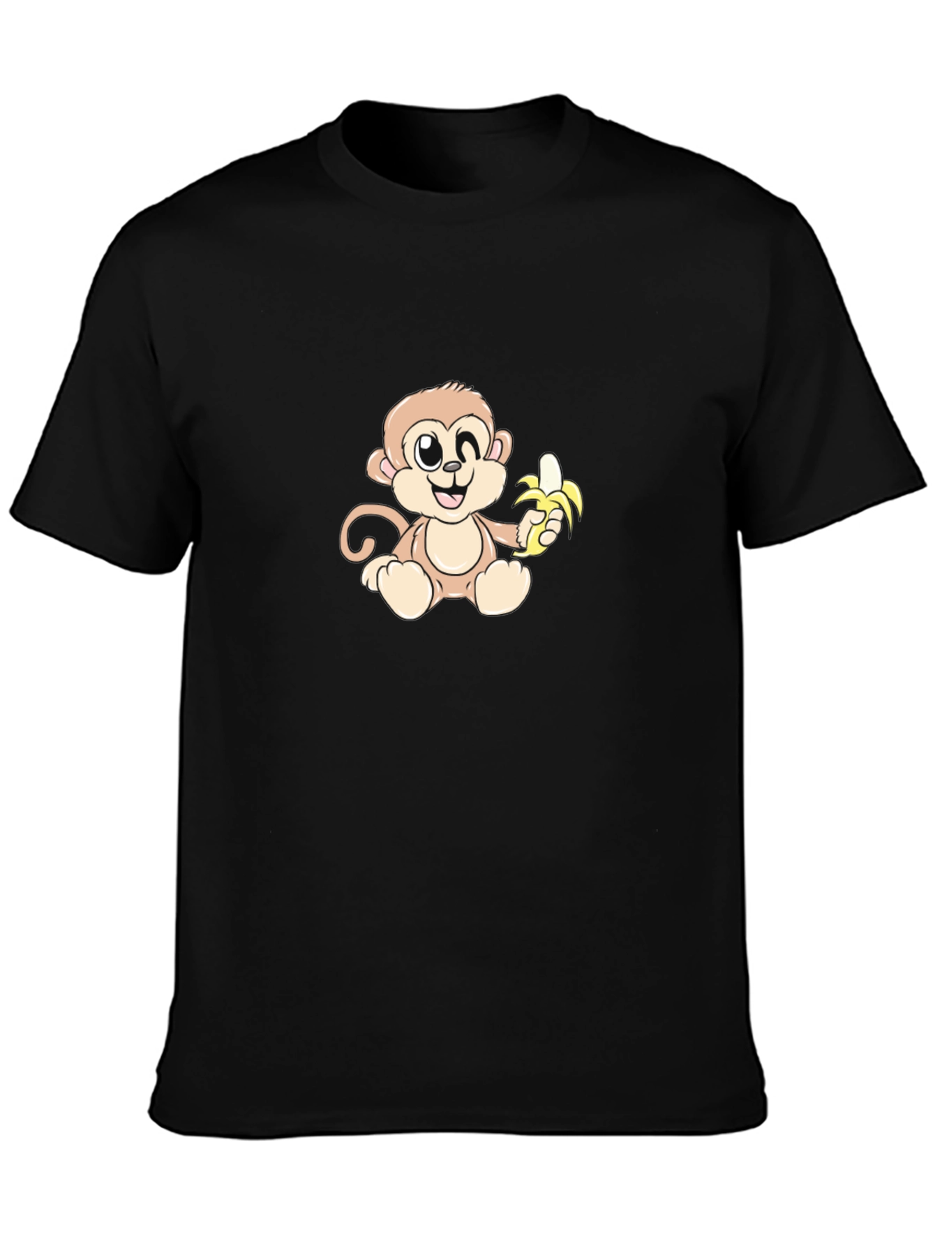 Monkey With Banana Graphic T-Shirt