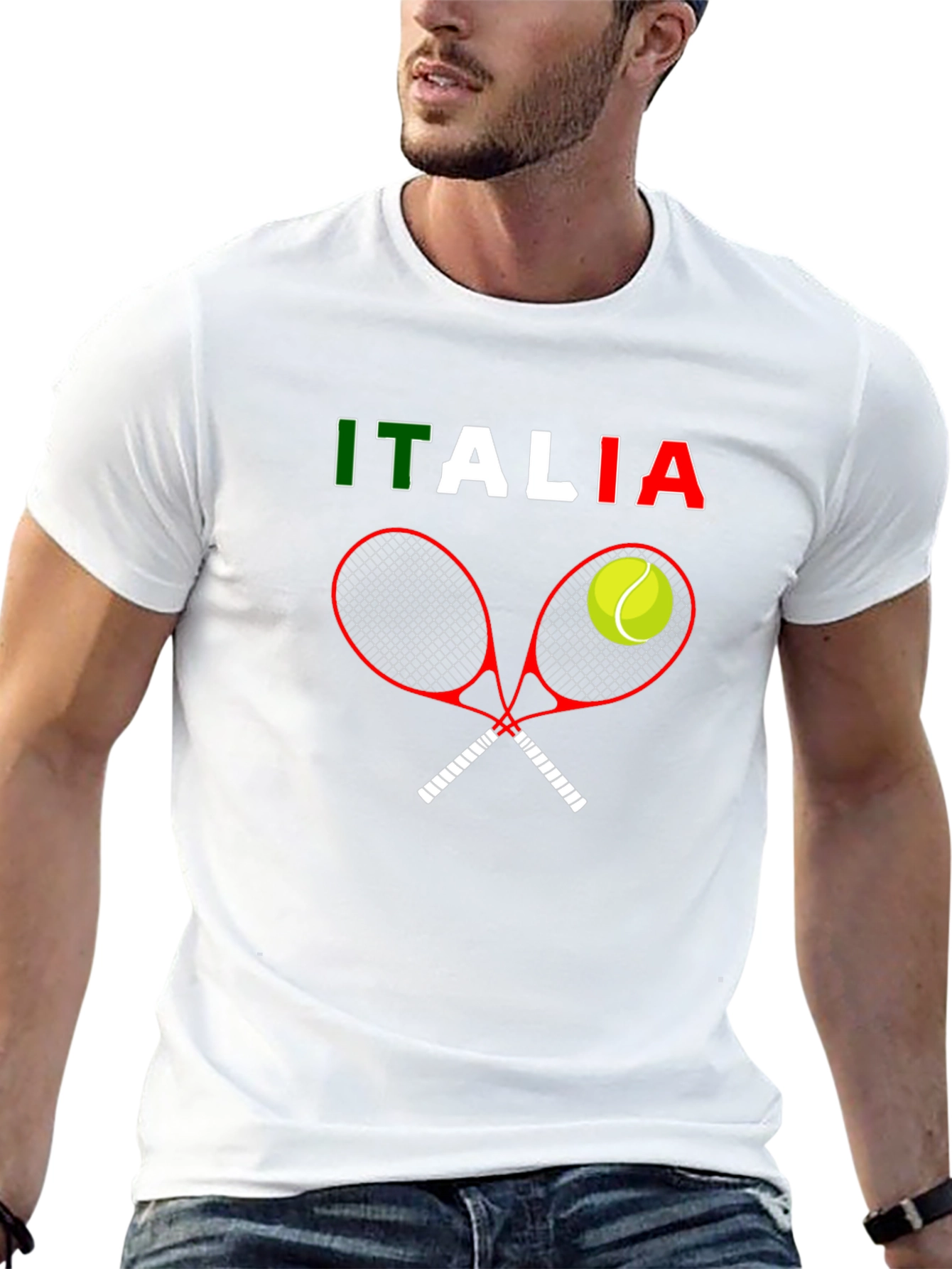 Italia Tennis T-Shirt - Fun Graphic Tee