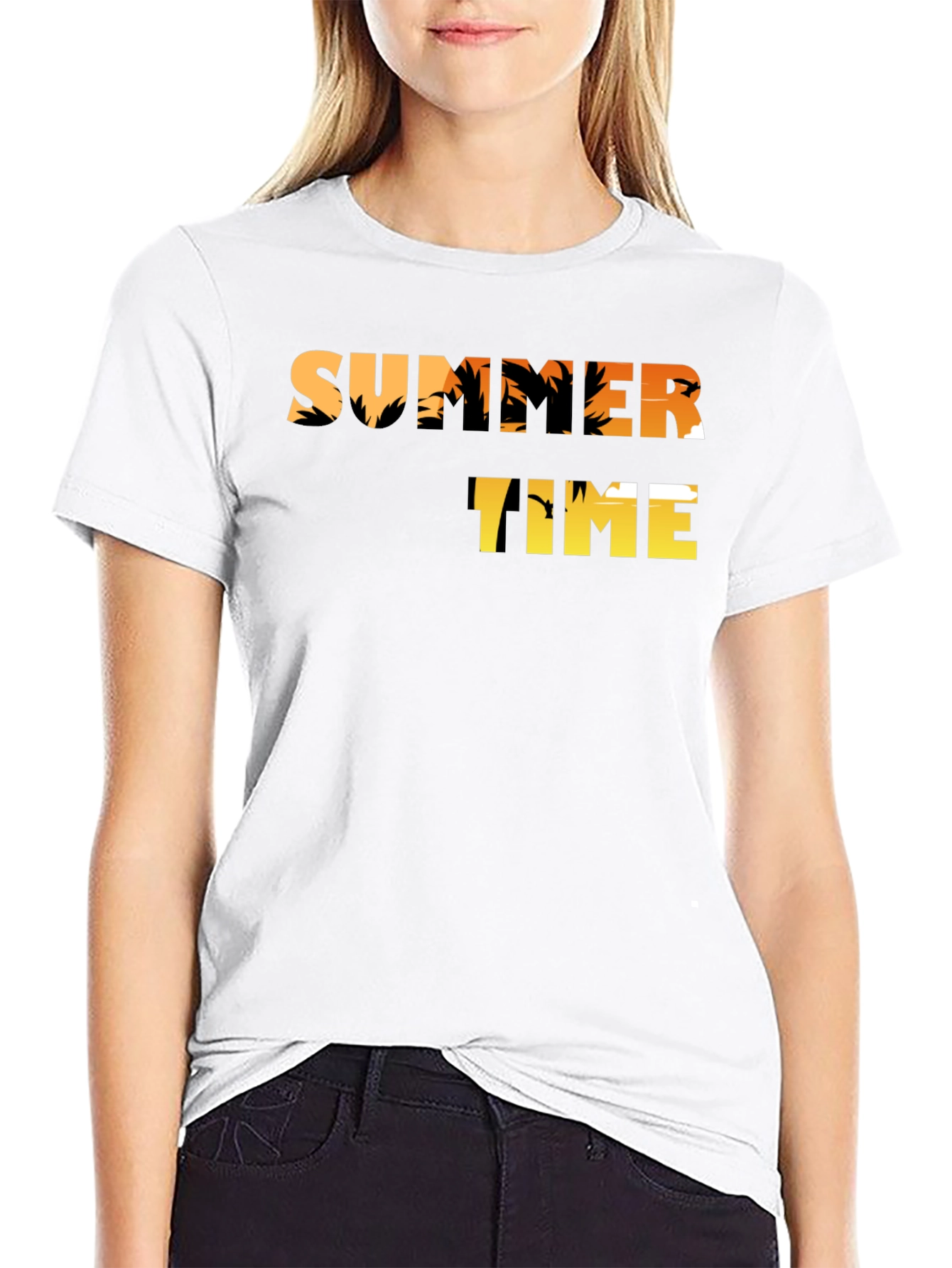 Summer Time Graphic Tee - Palm Tree Design