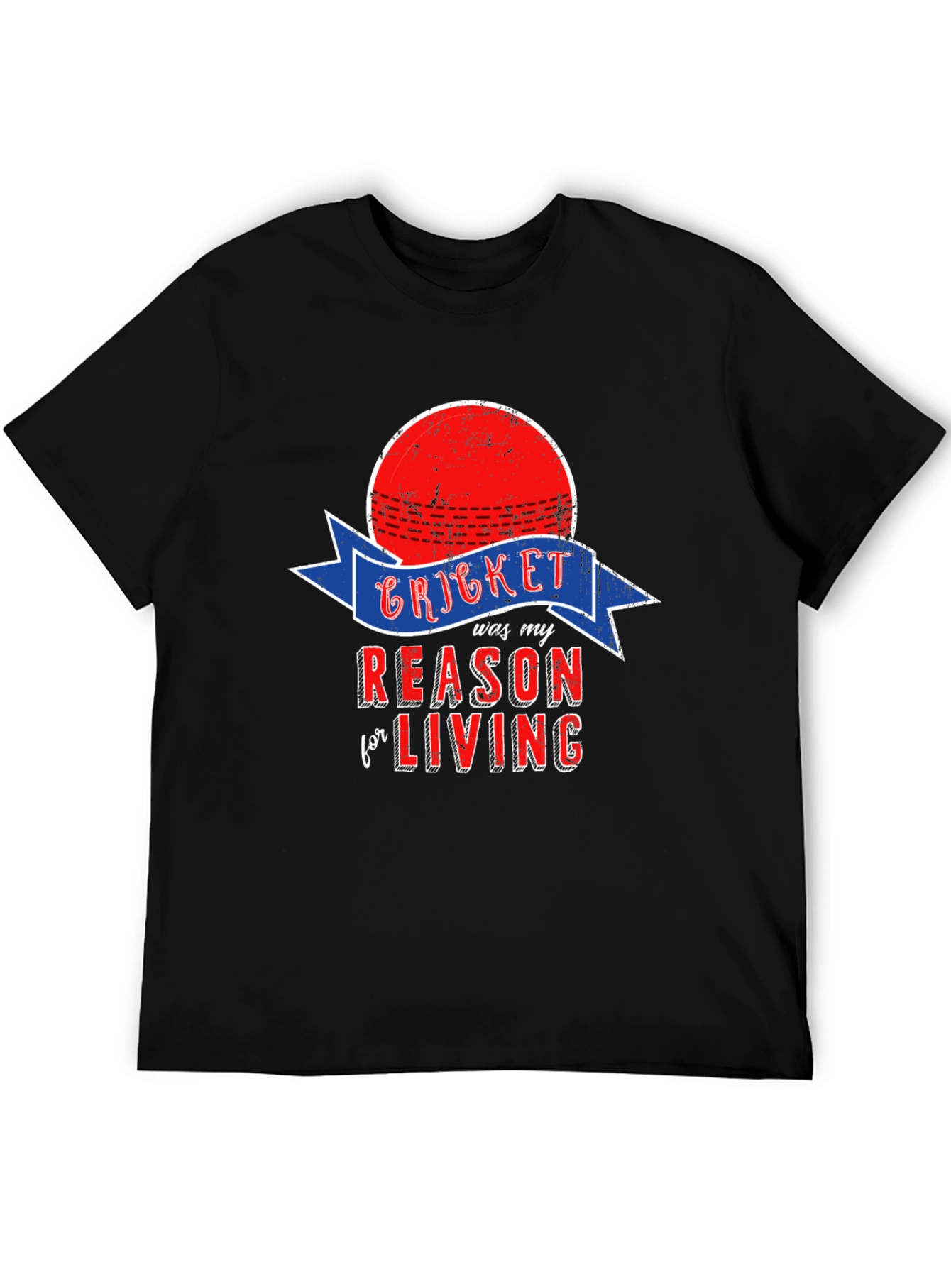 Cricket Reason for Living Black T-Shirt