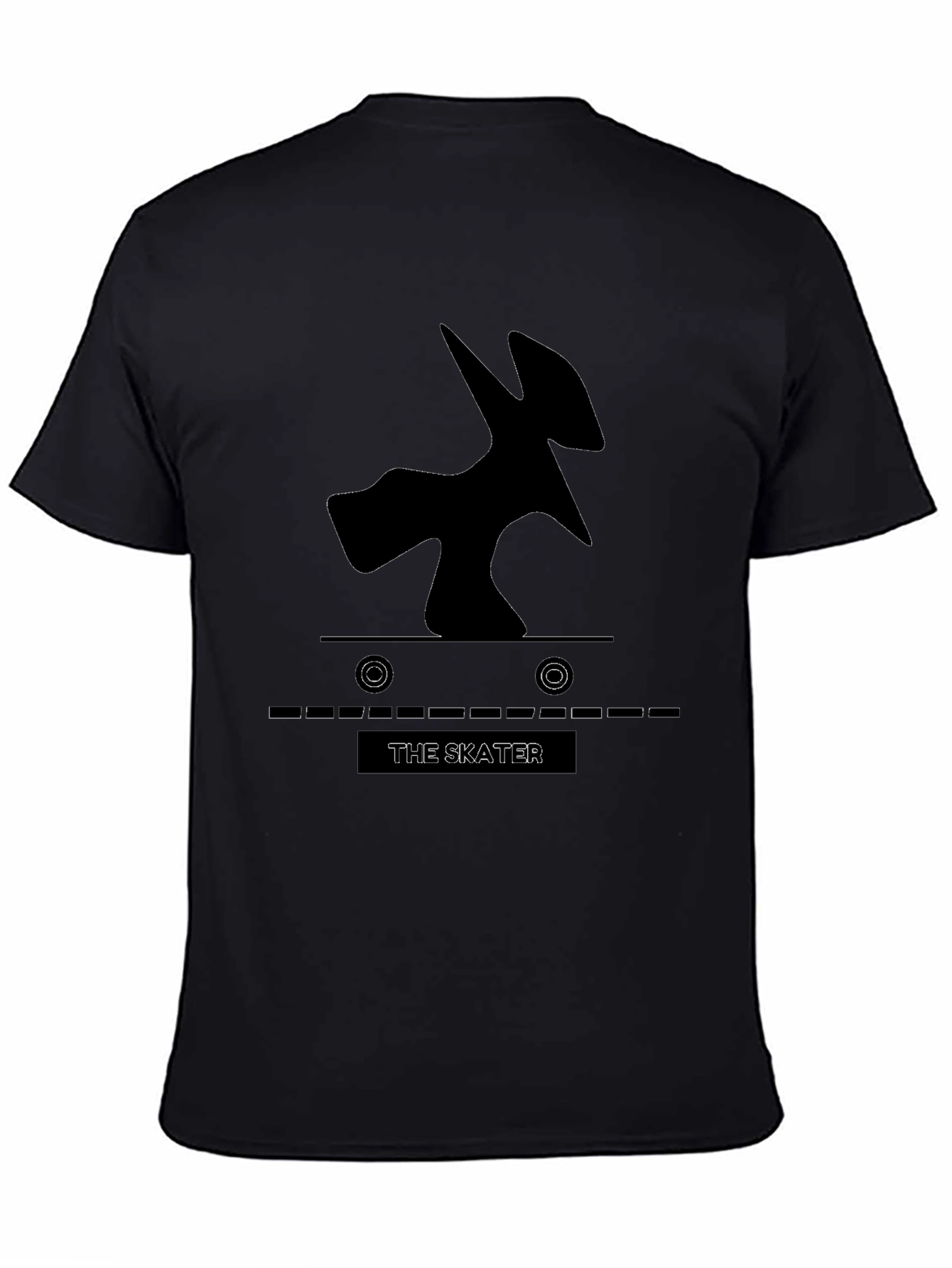 The Skater Tee - Black Graphic T-Shirt
