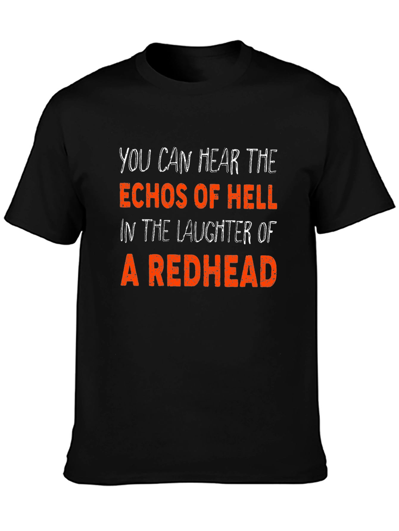 Redhead Laughter Black Graphic Tee