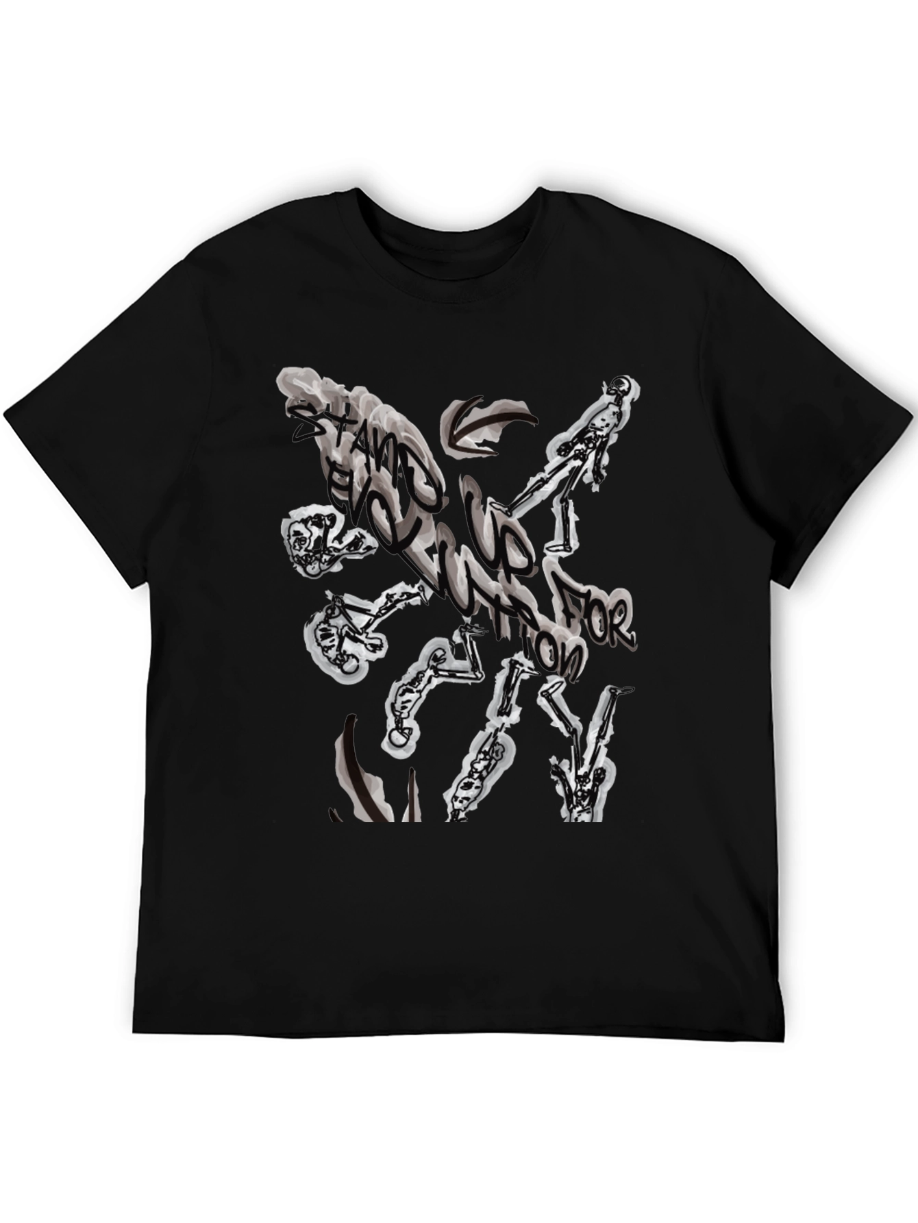 Abstract Graphic Black T-Shirt for Men