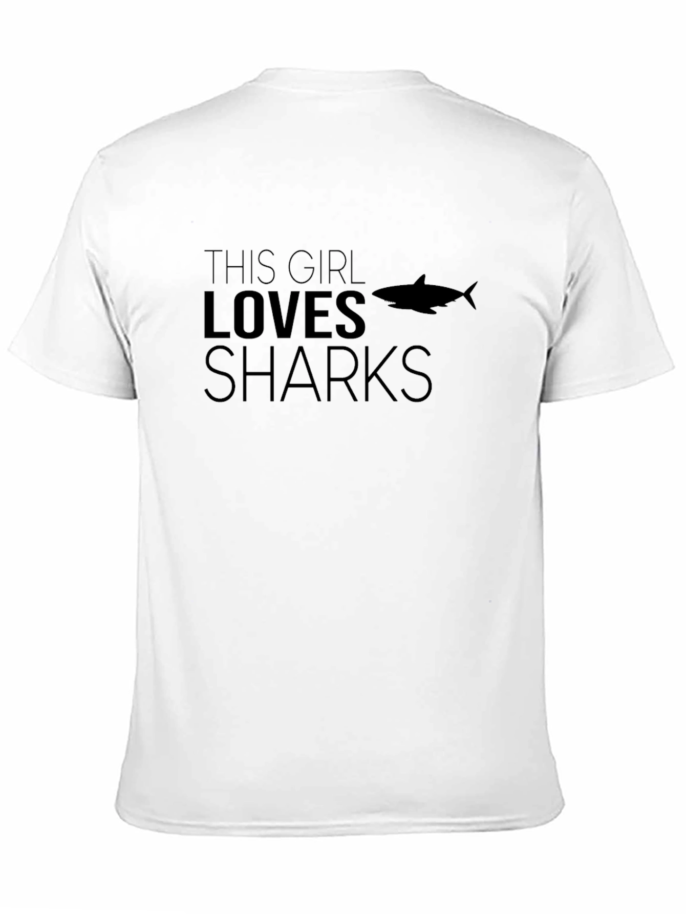 This Girl Loves Sharks T-Shirt Black