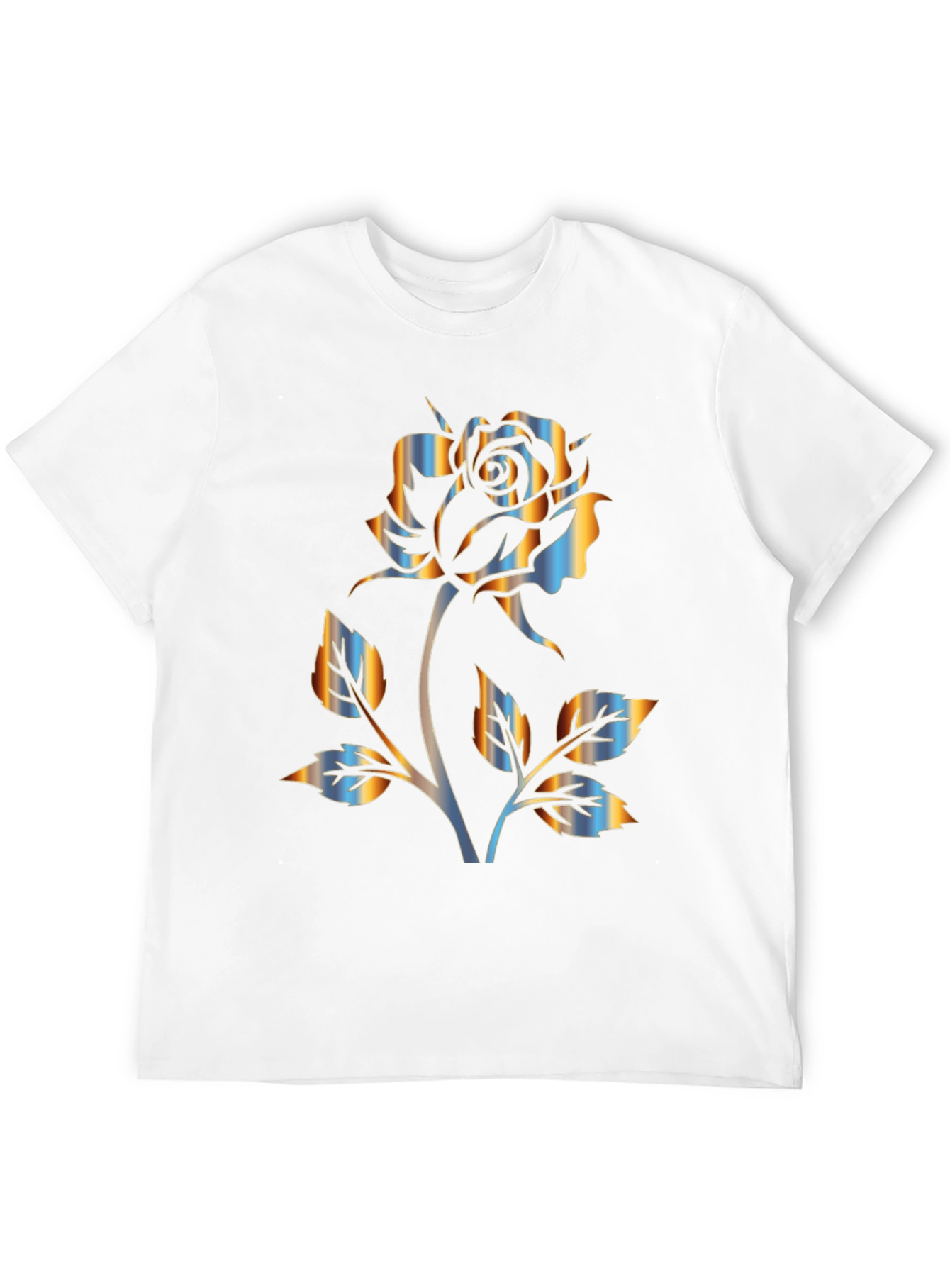 Rose Graphic Black T-Shirt - Stylish Floral Design