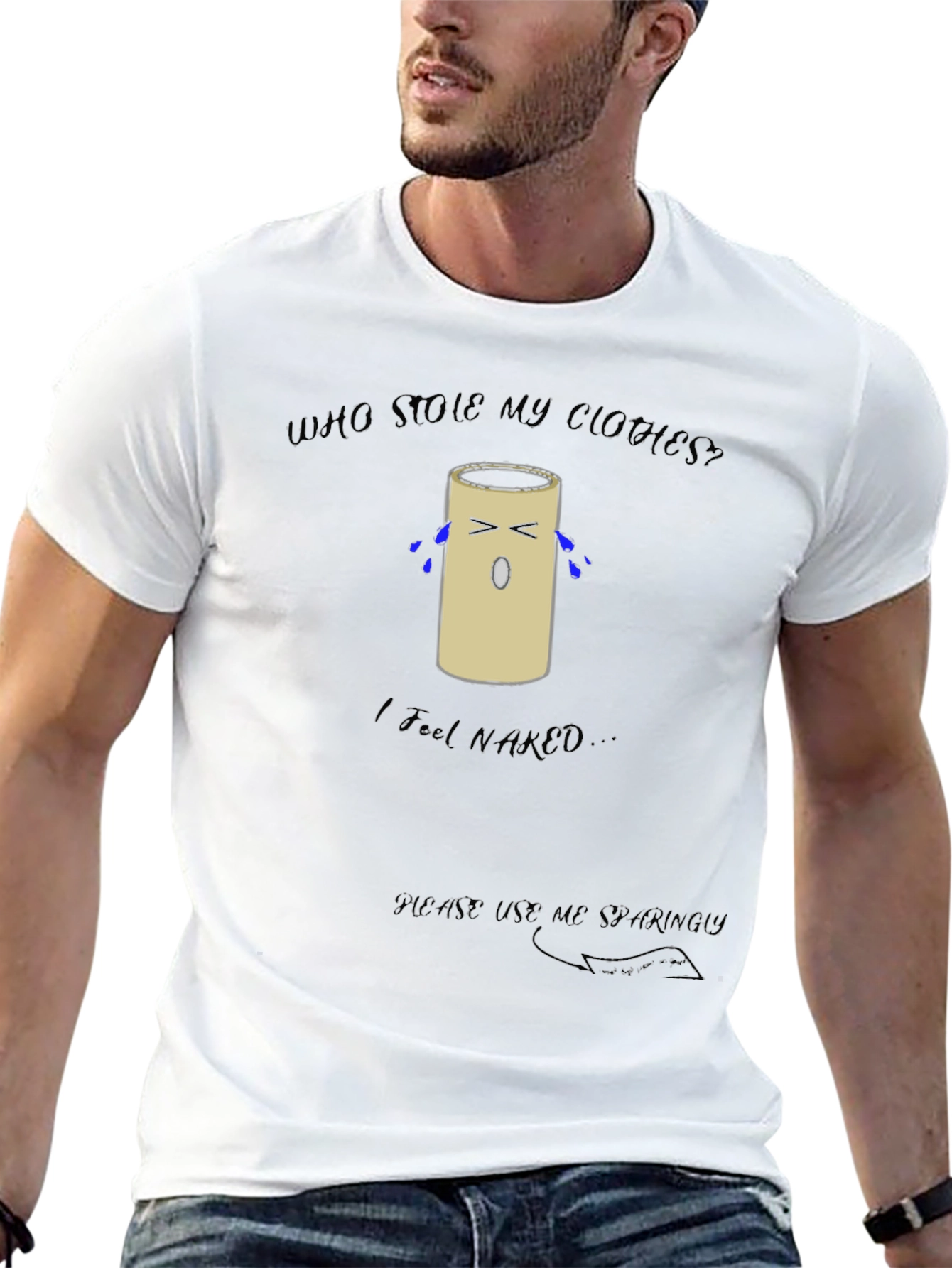 Humorous Toilet Paper Roll T-Shirt
