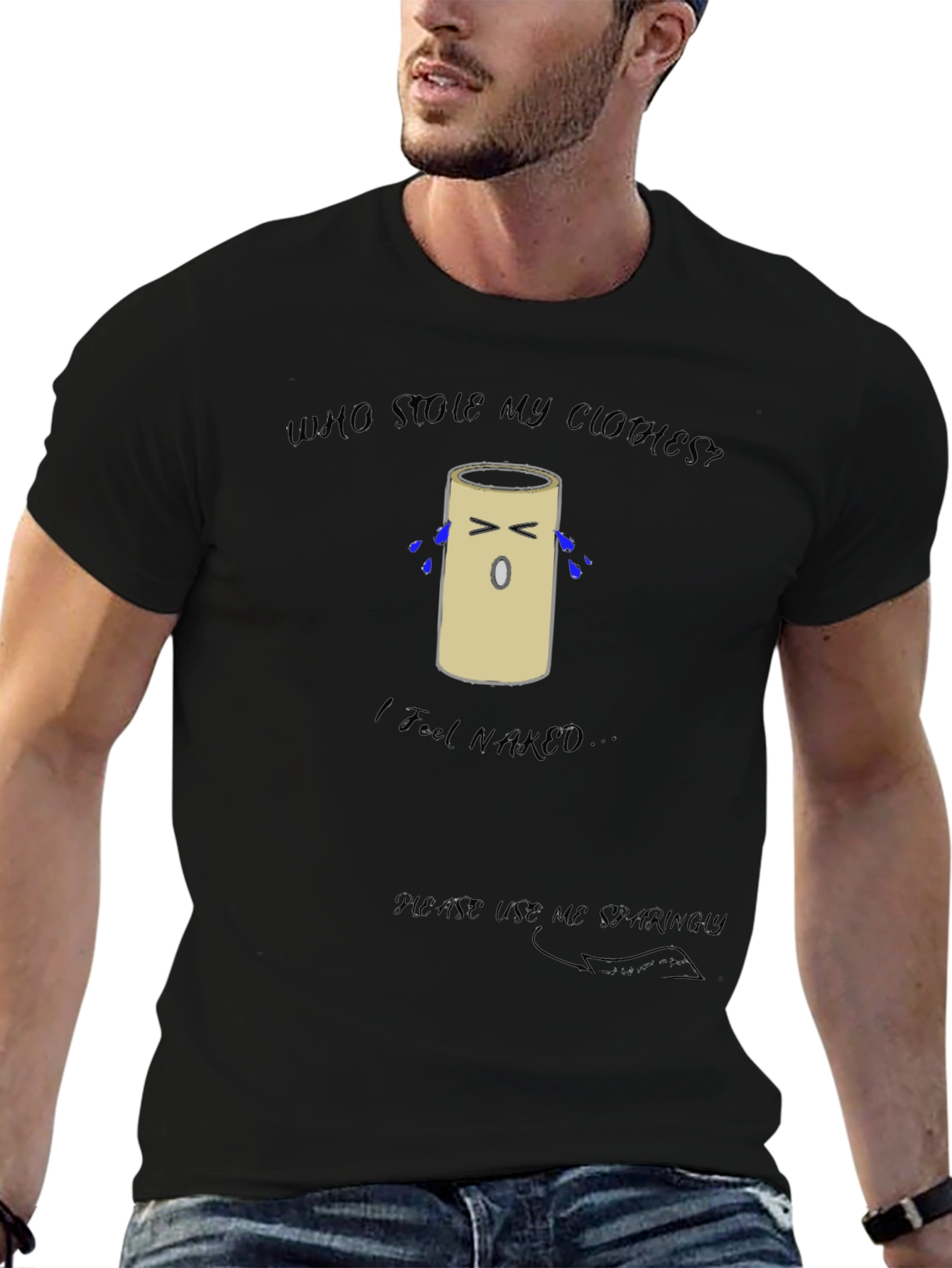 Humorous Toilet Paper Roll T-Shirt