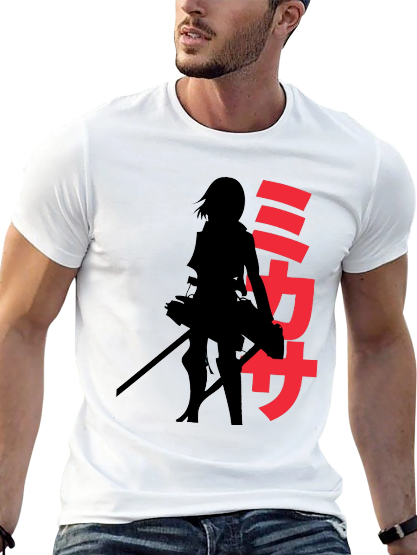 Anime Silhouette Graphic T-Shirt