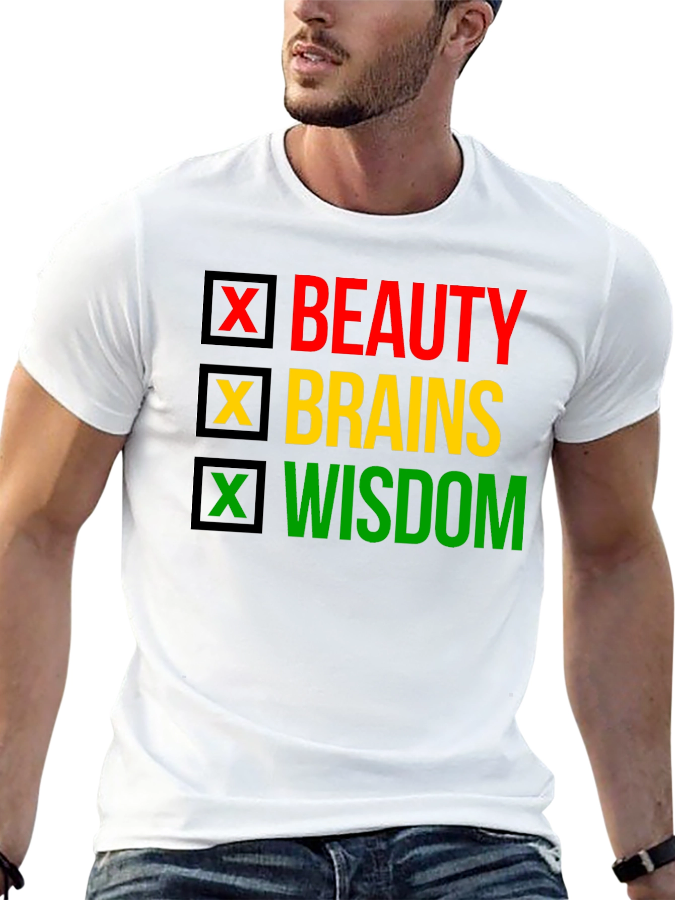 Beauty Brains Wisdom T-Shirt - Black Pride Tee
