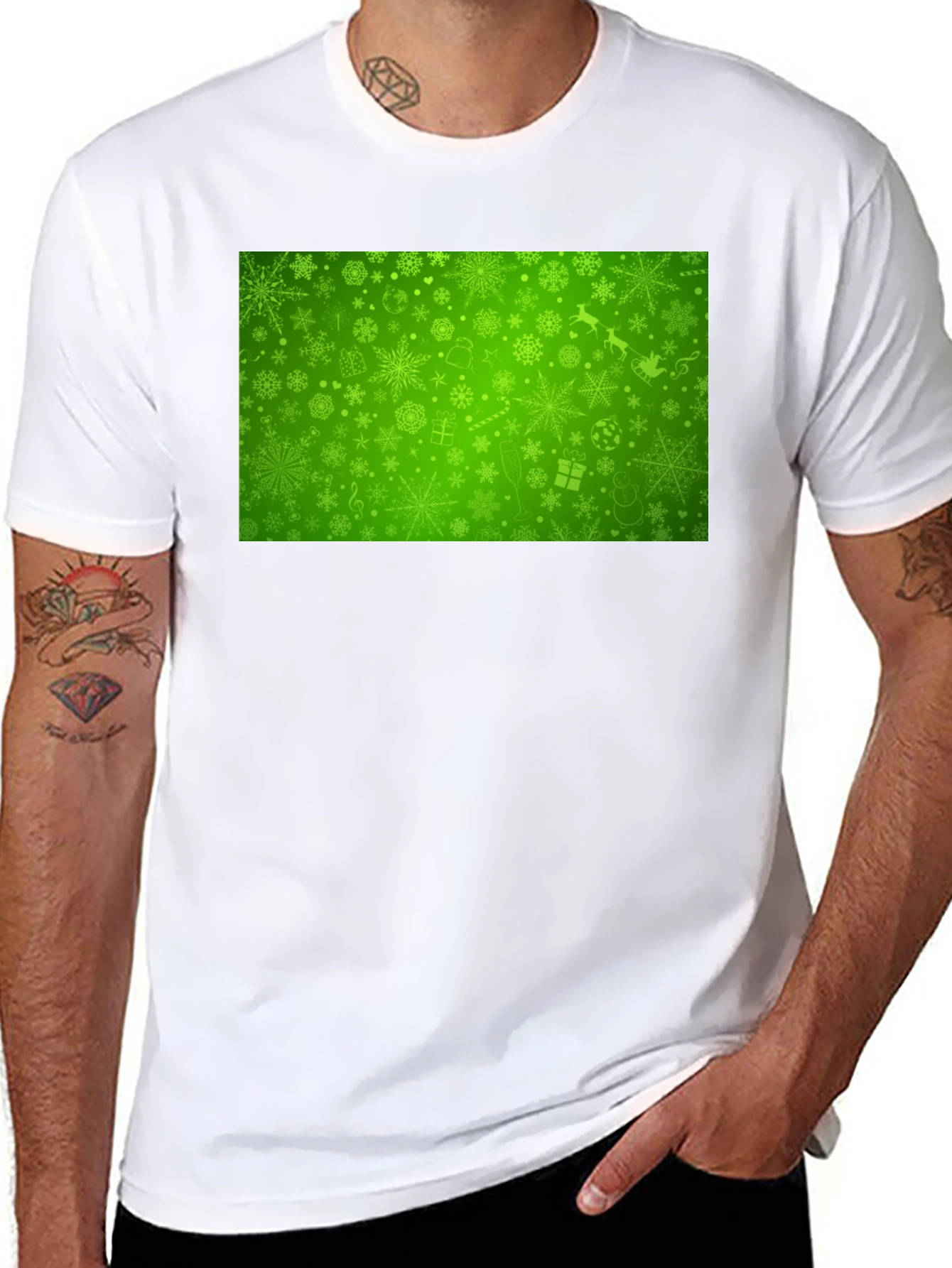 Festive Green Christmas T-Shirt