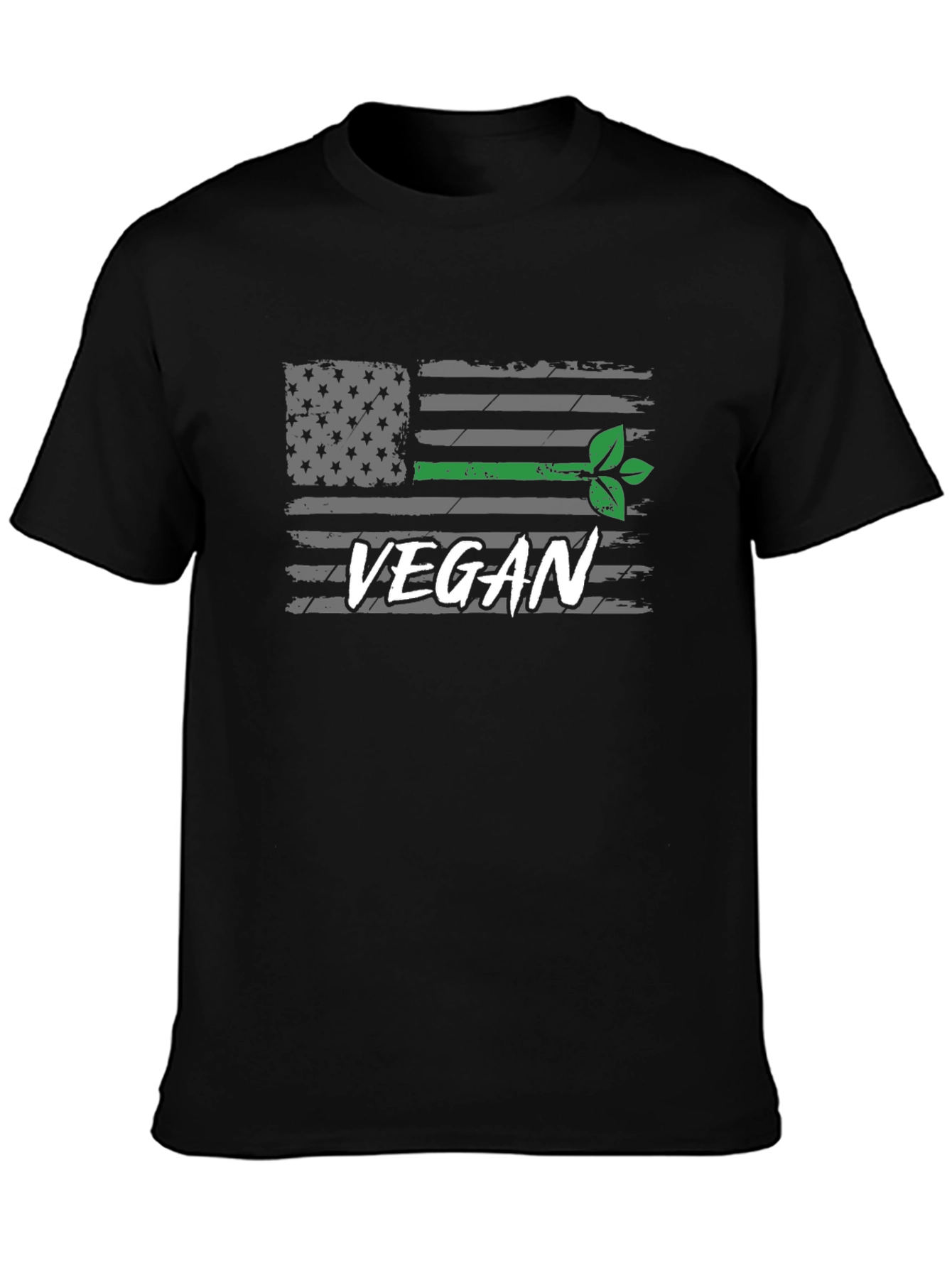 Vegan USA Flag Graphic T-Shirt