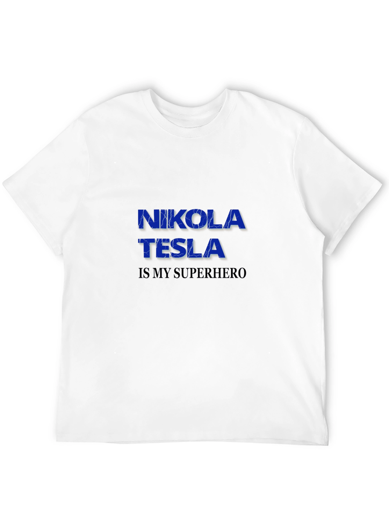 Nikola Tesla Superhero Graphic Tee - Black