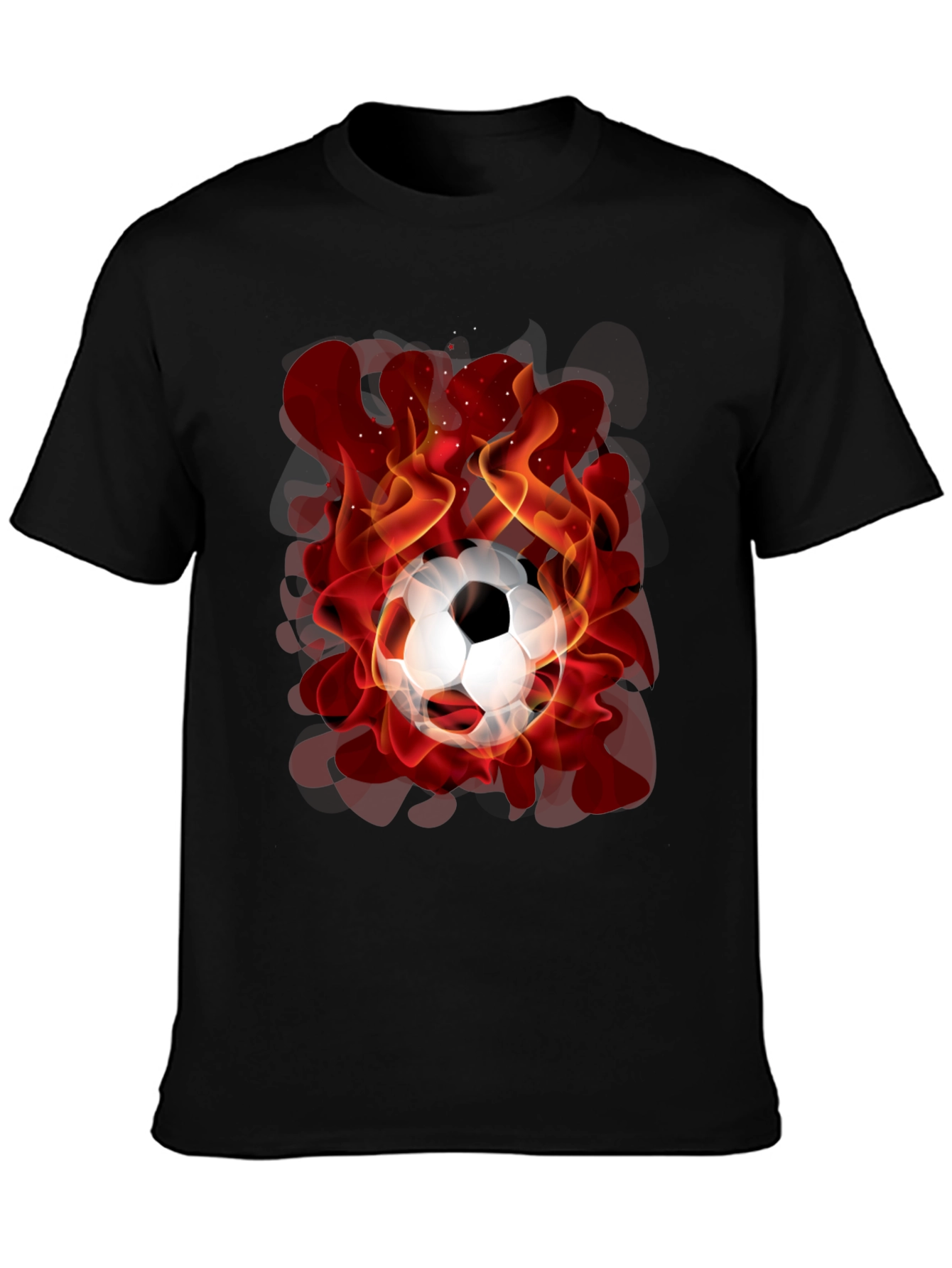 Flaming Soccer Ball Graphic Tee