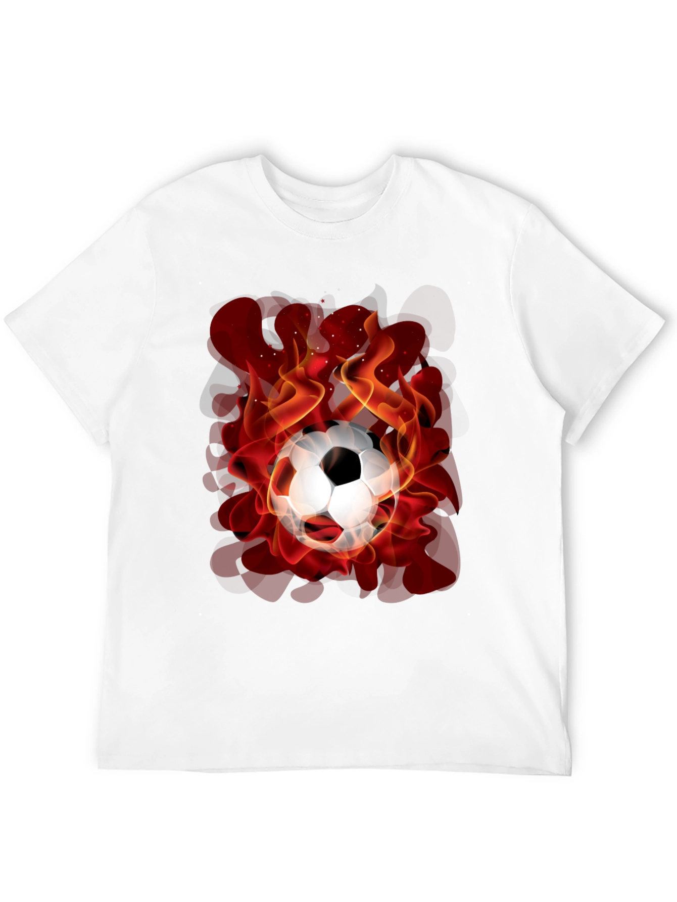 Flaming Soccer Ball Graphic Tee