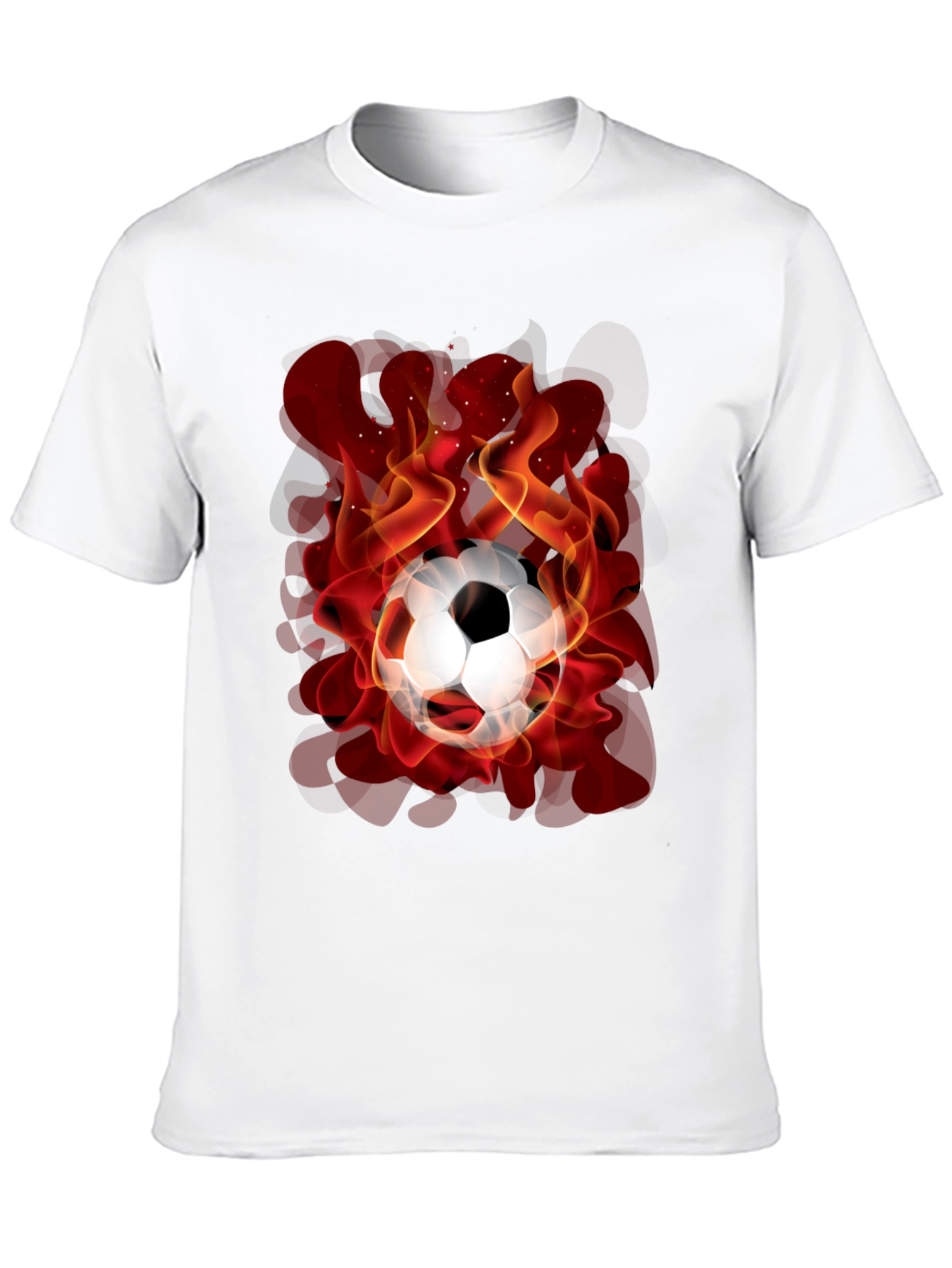 Flaming Soccer Ball Graphic Tee