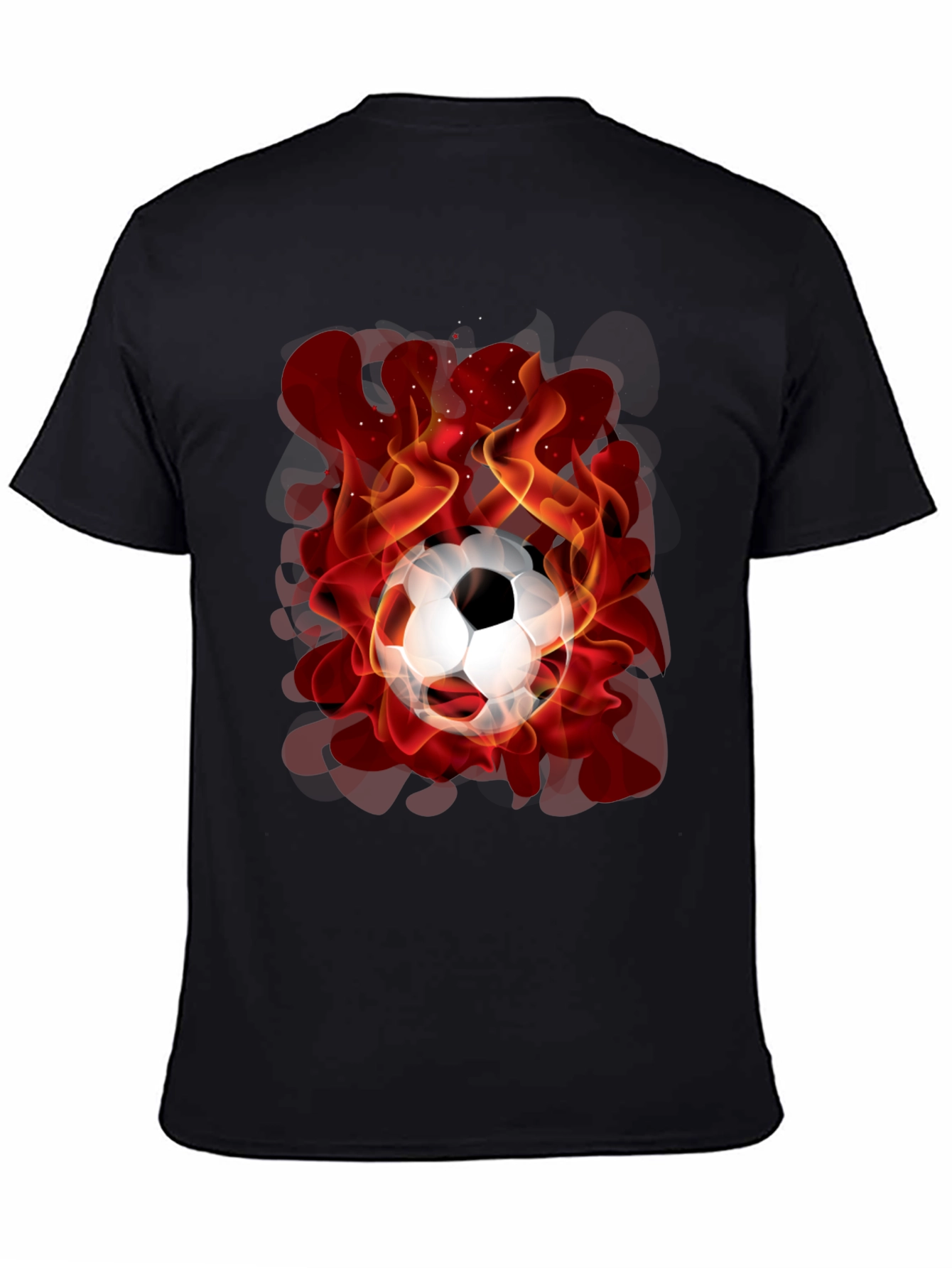 Flaming Soccer Ball Graphic Tee