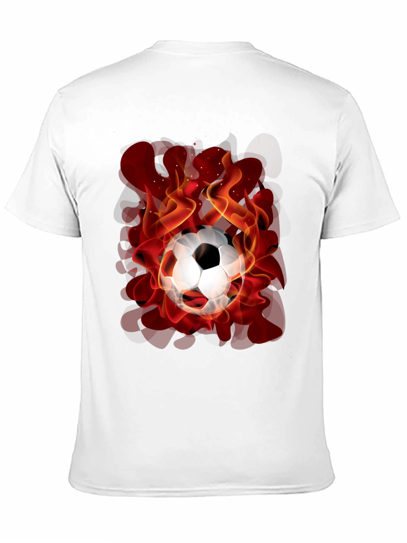 Flaming Soccer Ball Graphic Tee