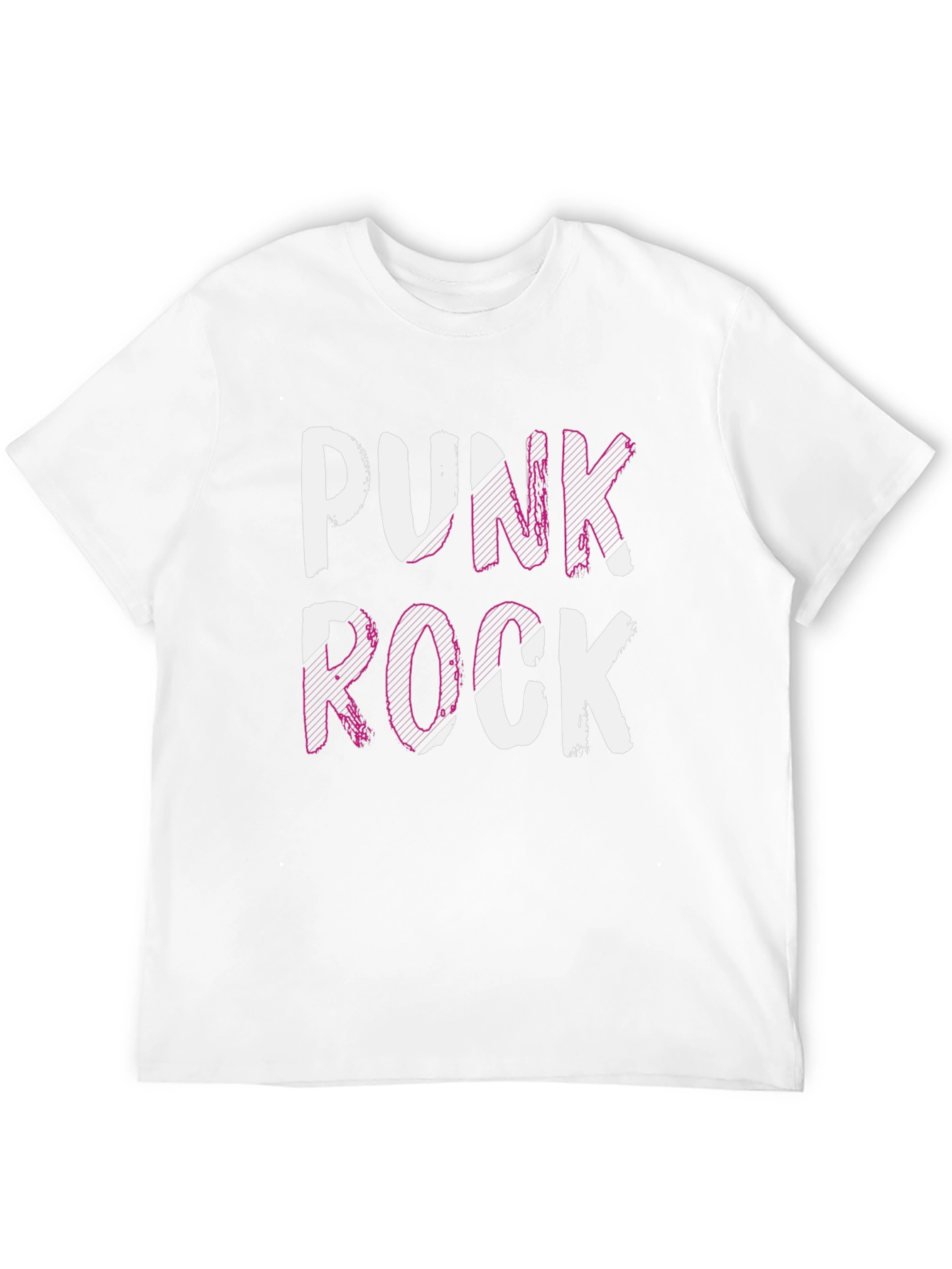 Punk Rock Graphic Tee - Black Cotton T-Shirt