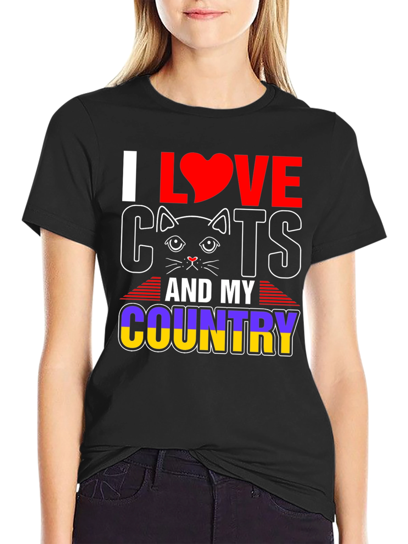 I Love Cats & My Country T-Shirt