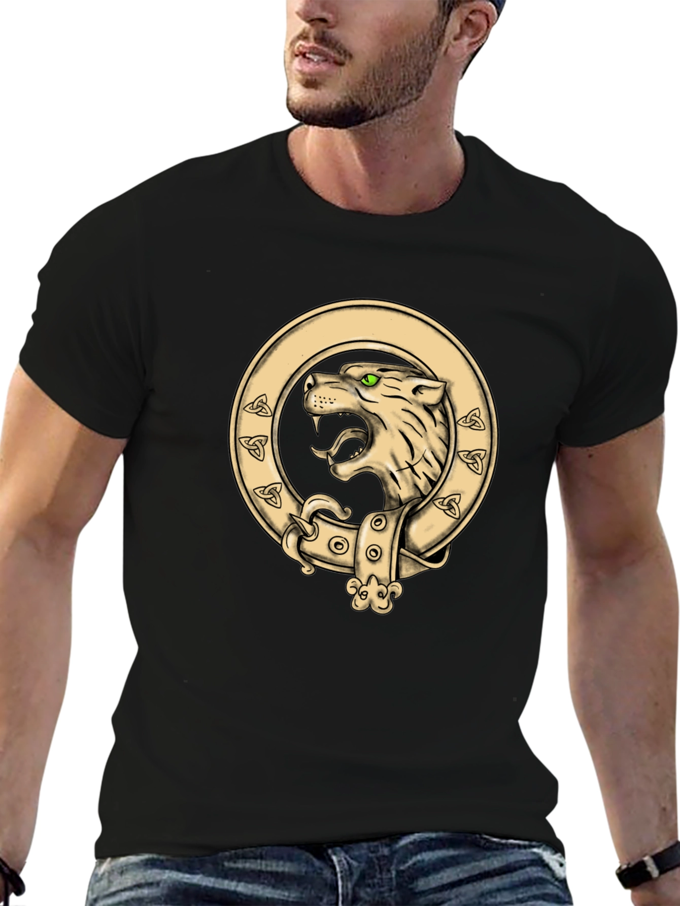 Wolf Crest Graphic Tee - Bold Design