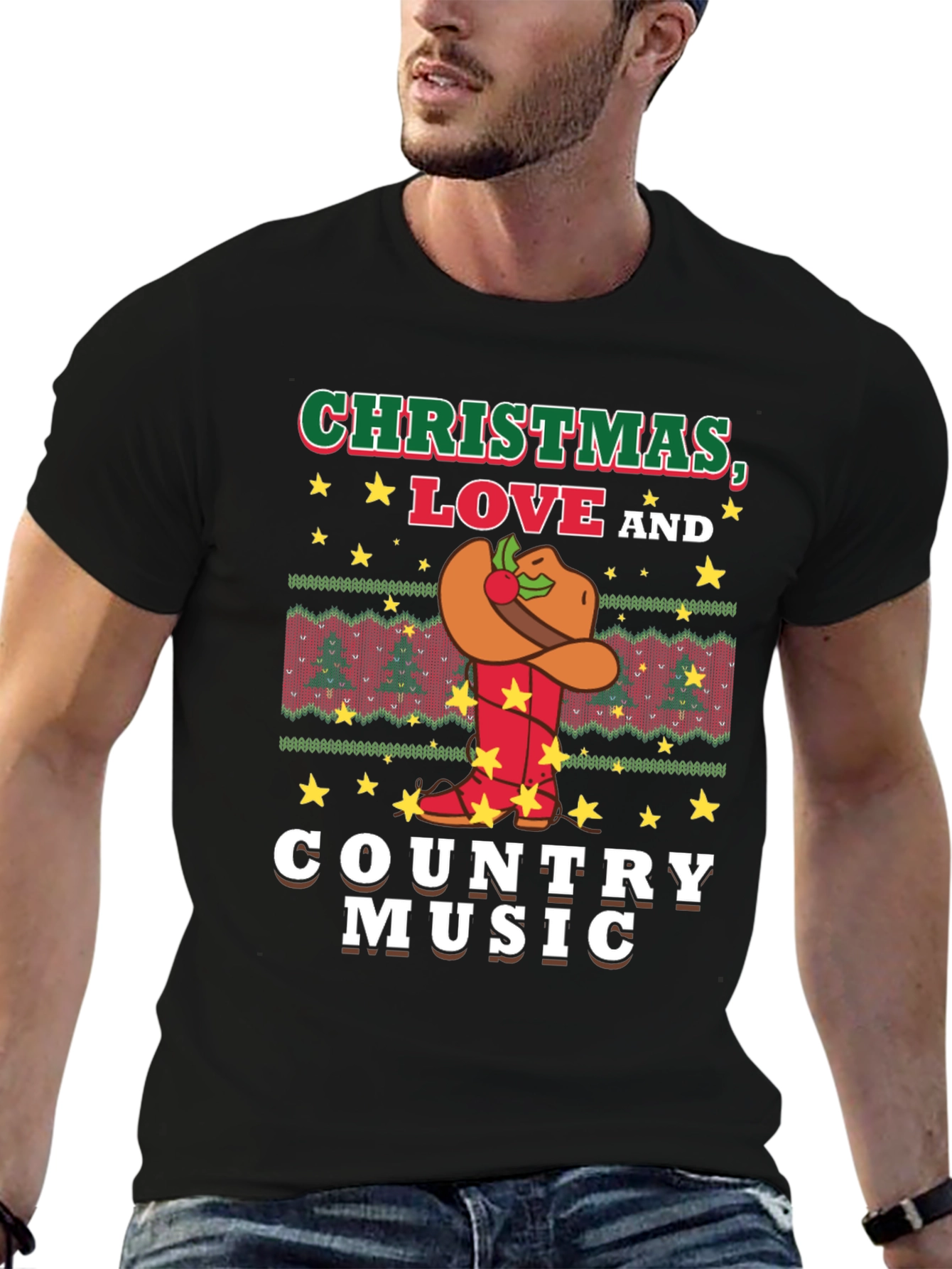 Christmas Love and Country Music T-Shirt