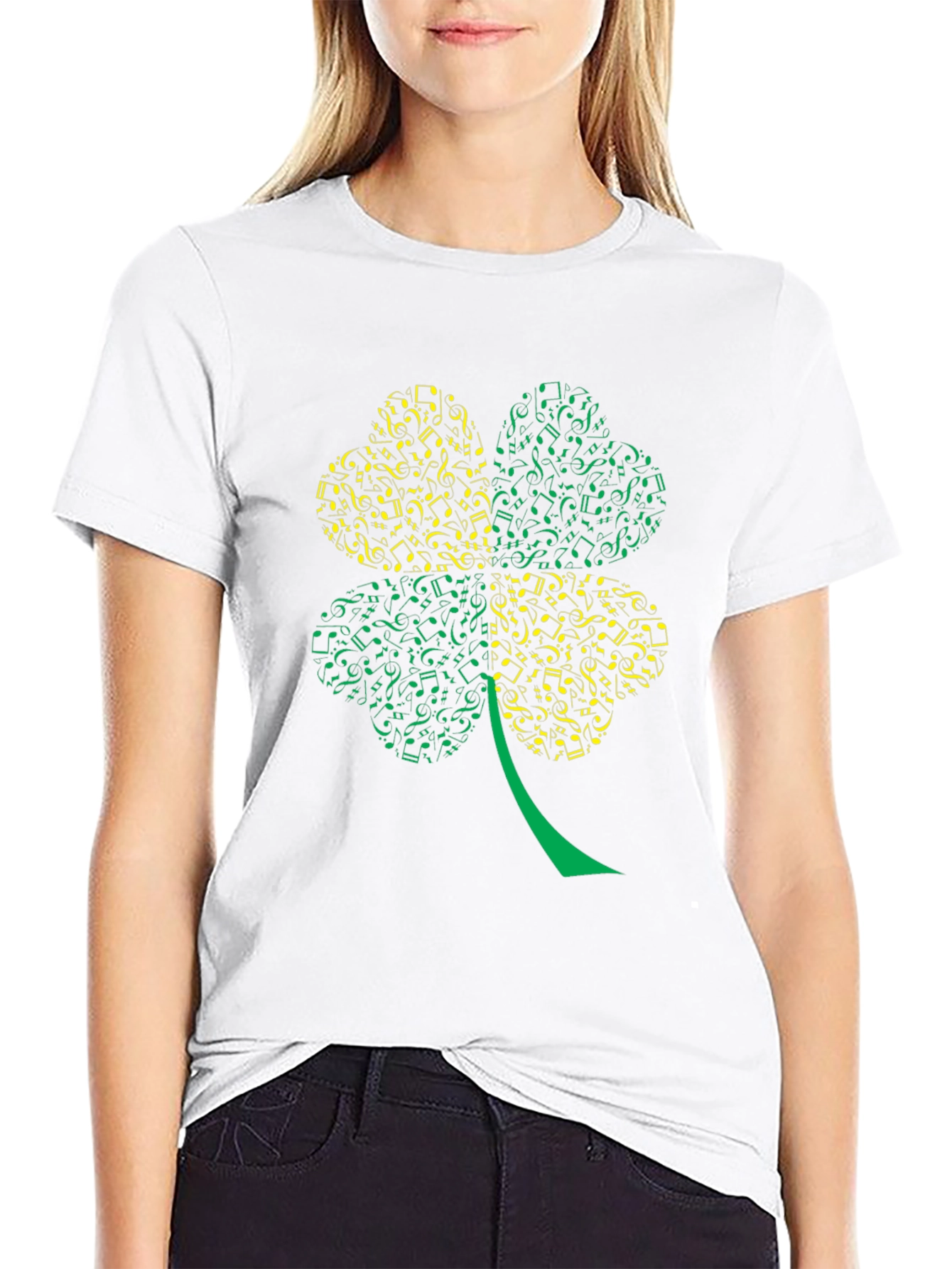 Musical Shamrock Graphic T-Shirt