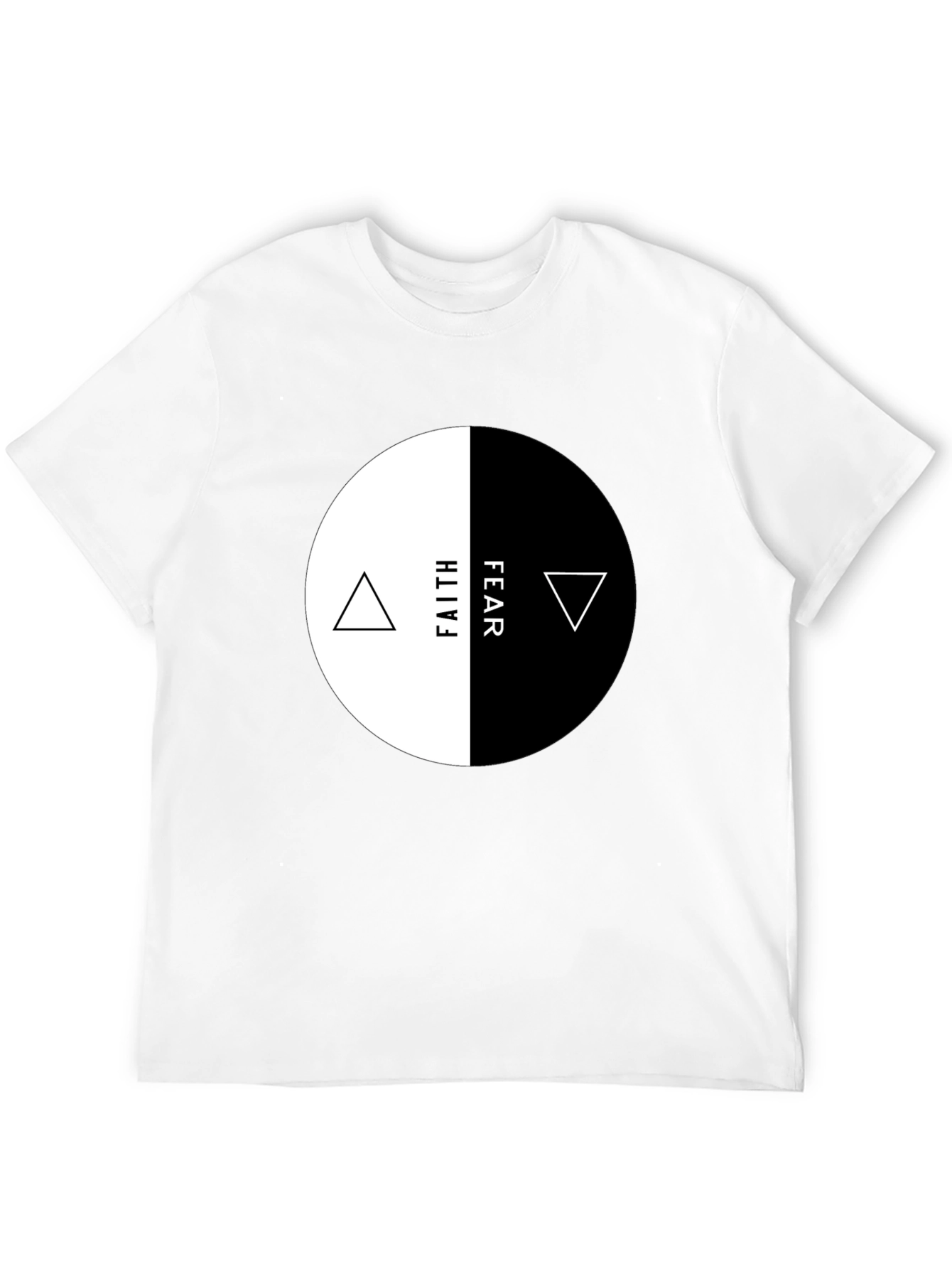 Faith Over Fear Graphic Tee - Yin Yang Design