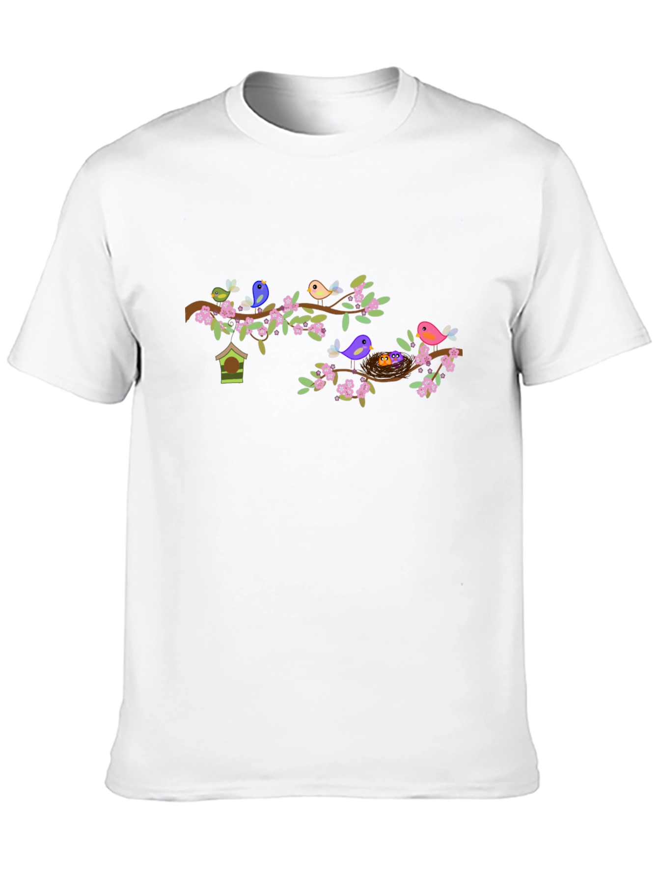 Birds on Branch Graphic Tee - Nature Lovers Shirt
