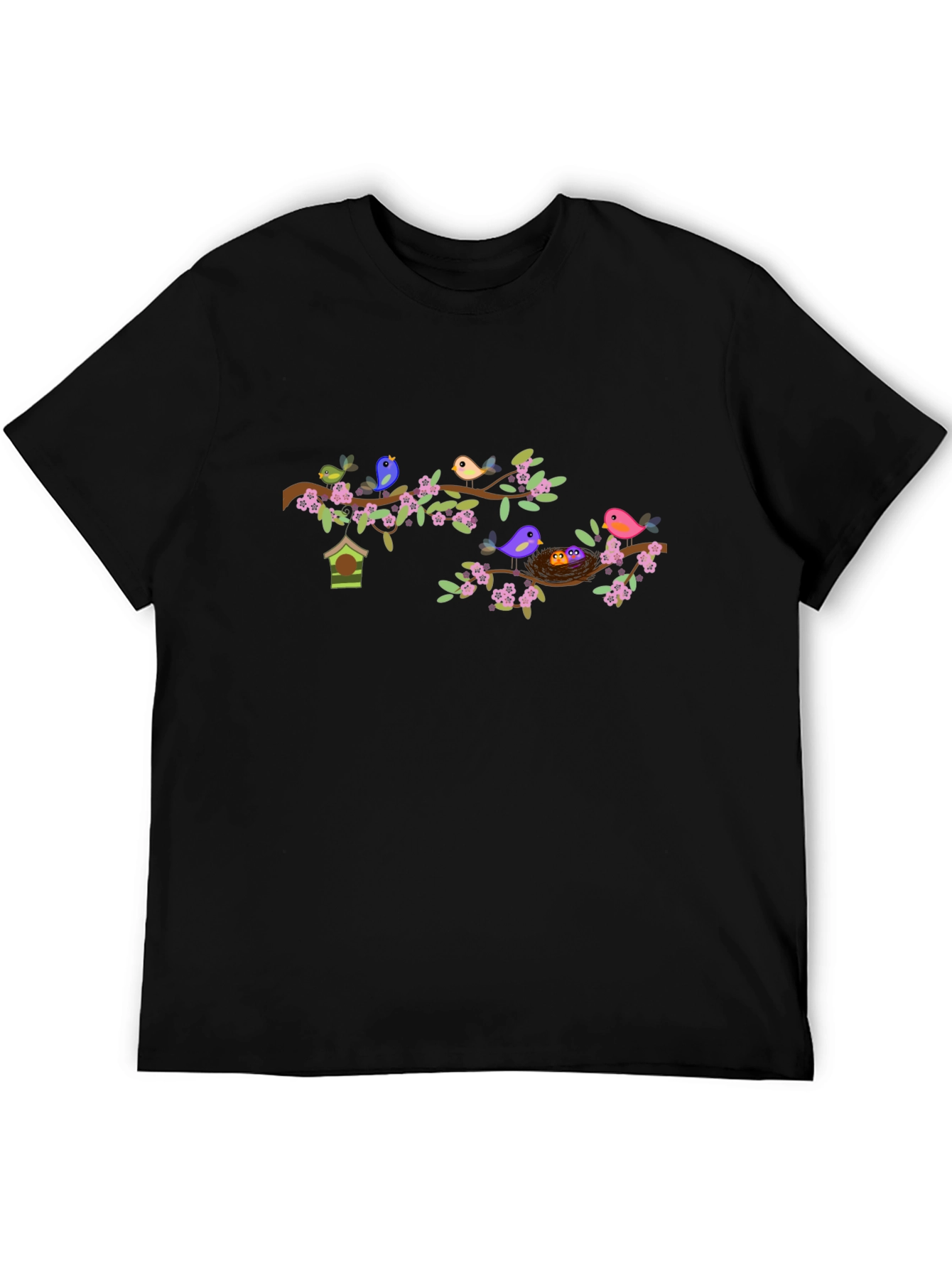Birds on Branch Graphic Tee - Nature Lovers Shirt