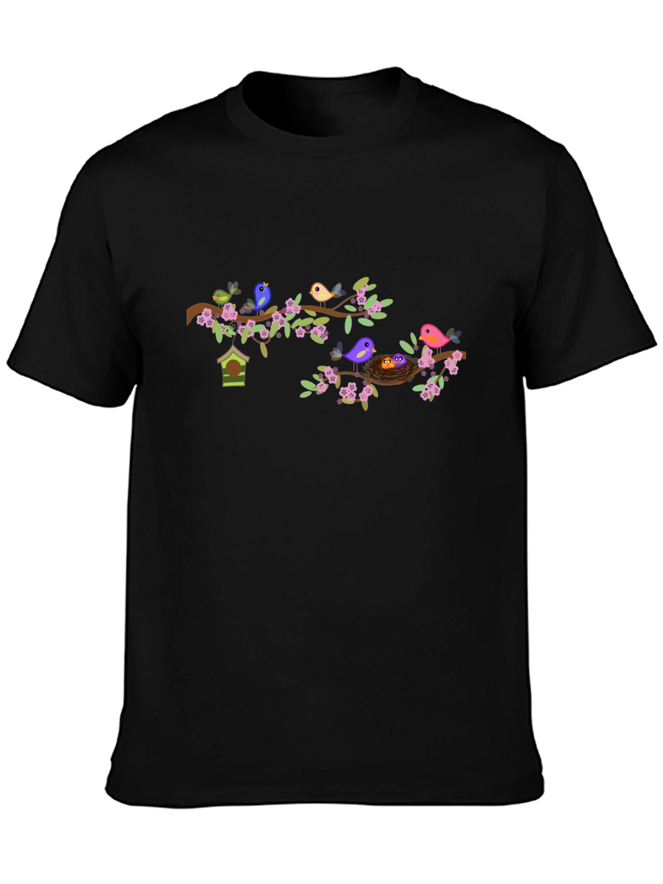 Birds on Branch Graphic Tee - Nature Lovers Shirt