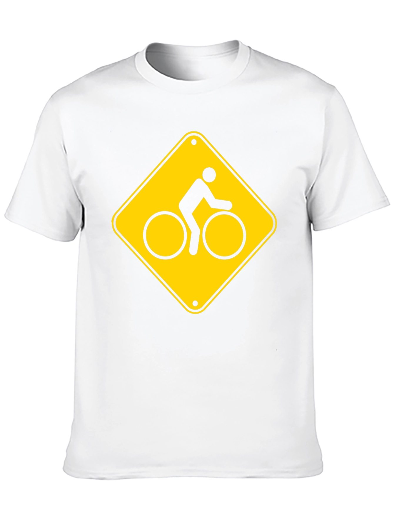 Bike Crossing Sign Graphic T-Shirt