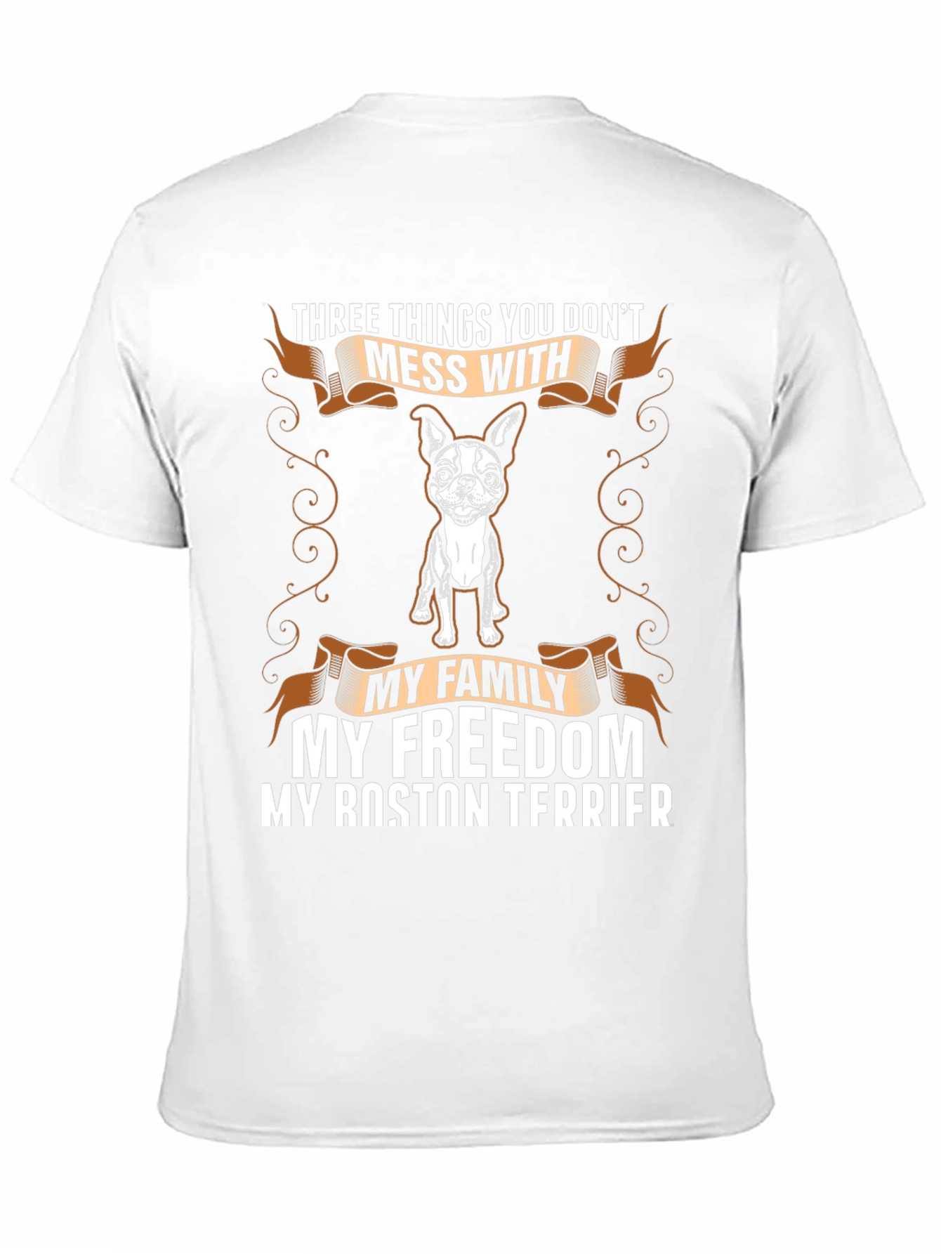 Boston Terrier T-Shirt: Family Freedom Dog Tee